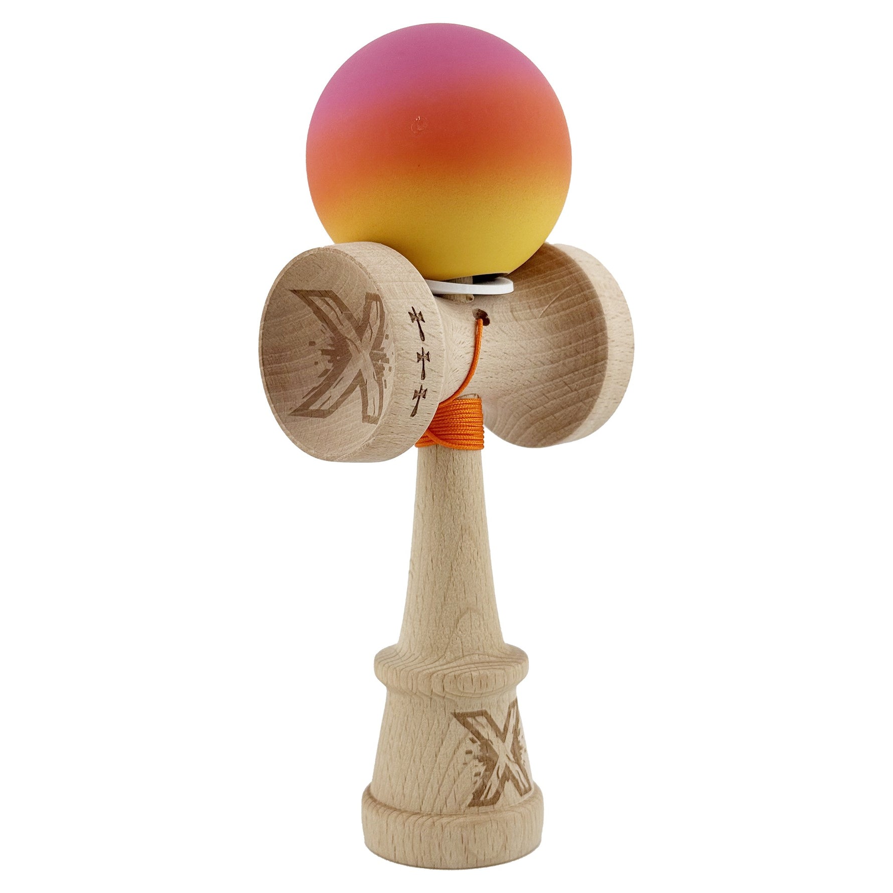 Kendama X Originala, Profesionala, Flippy, Cupe Mari KING SIZE V3, Rubber Grip, Gaura in Baza, Rulment Metalic, din
