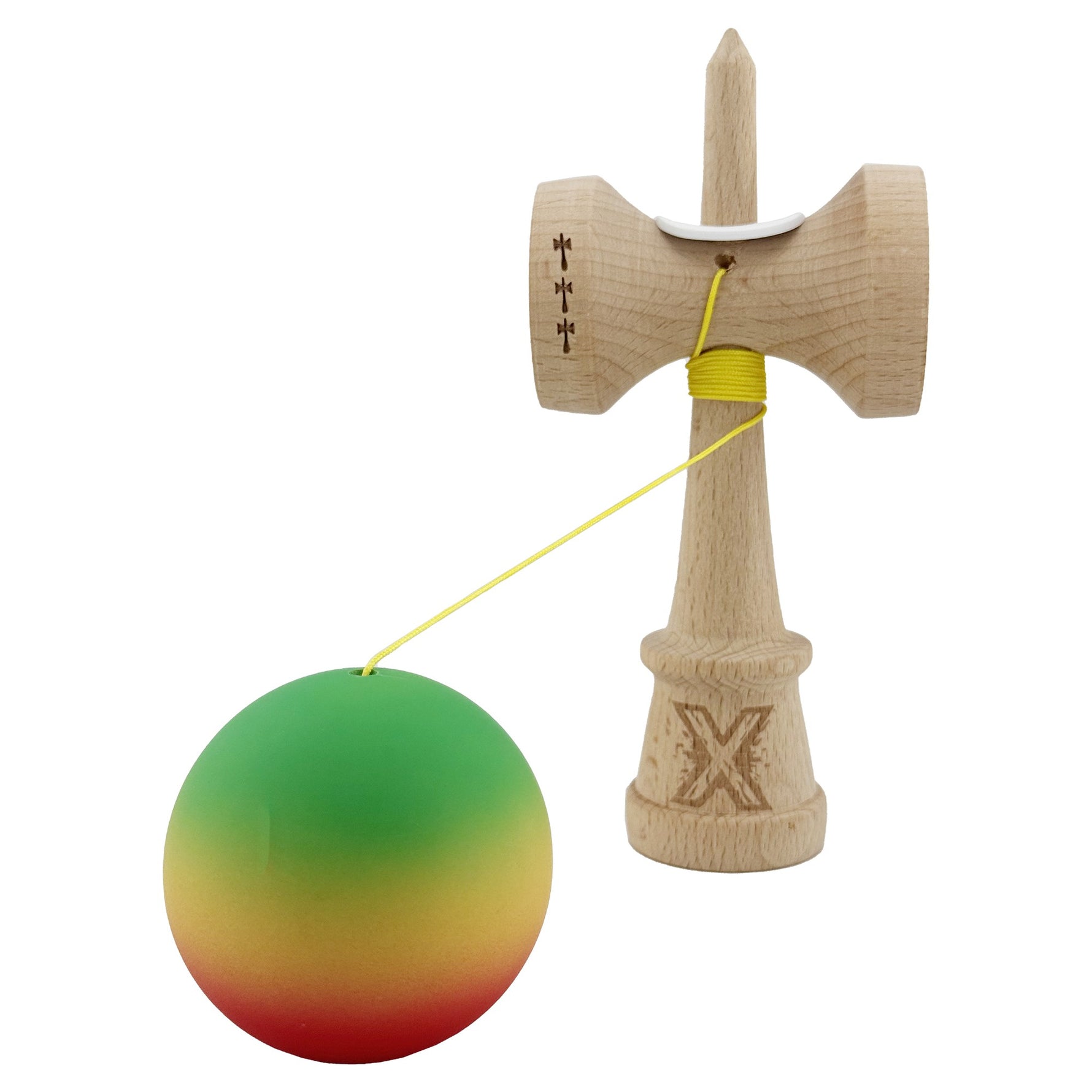 Kendama X Originala, Profesionala, Flippy, Cupe Mari KING SIZE V3, Rubber Grip, Gaura in Baza, Rulment Metalic, din
