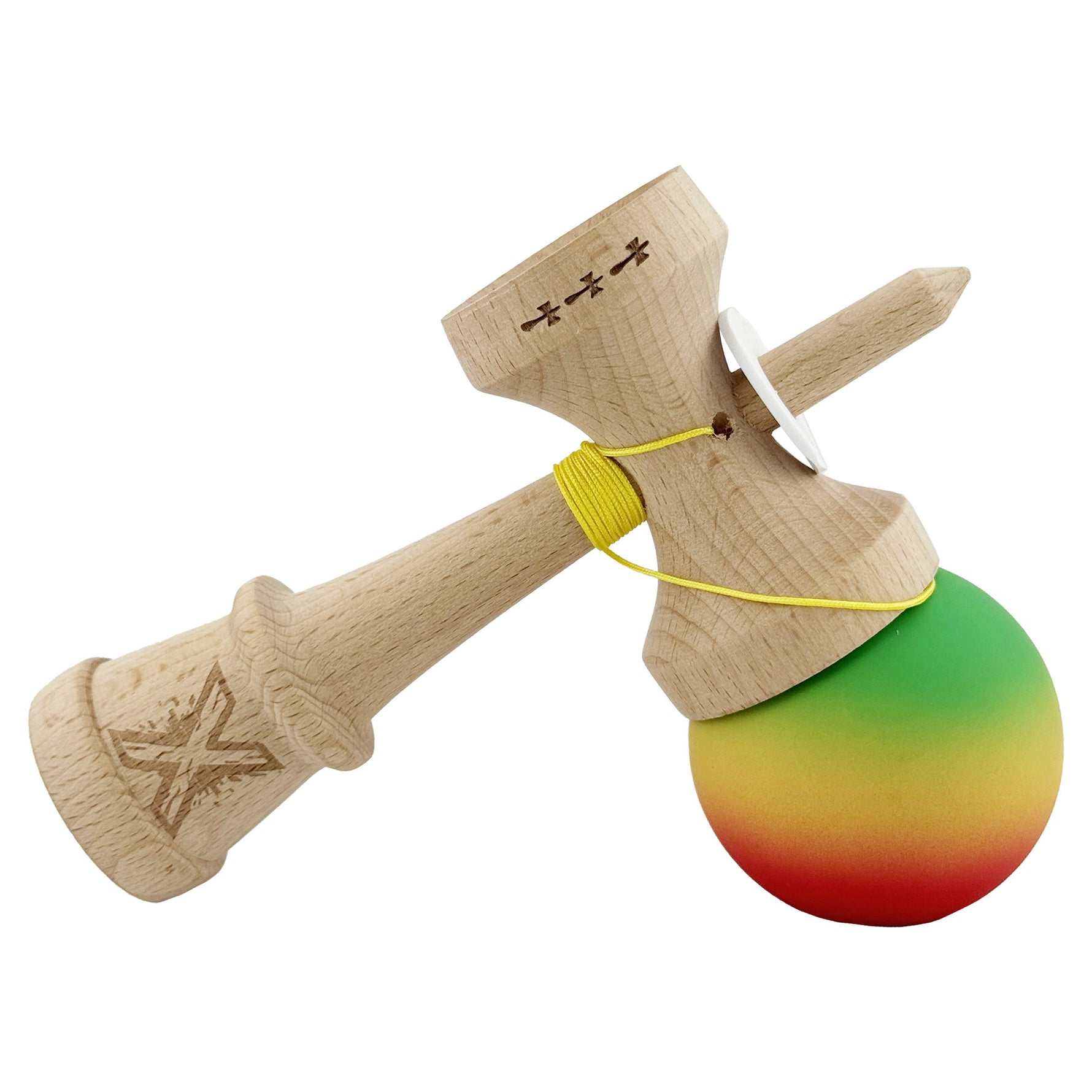 Kendama X Originala, Profesionala, Flippy, Cupe Mari KING SIZE V3, Rubber Grip, Gaura in Baza, Rulment Metalic, din
