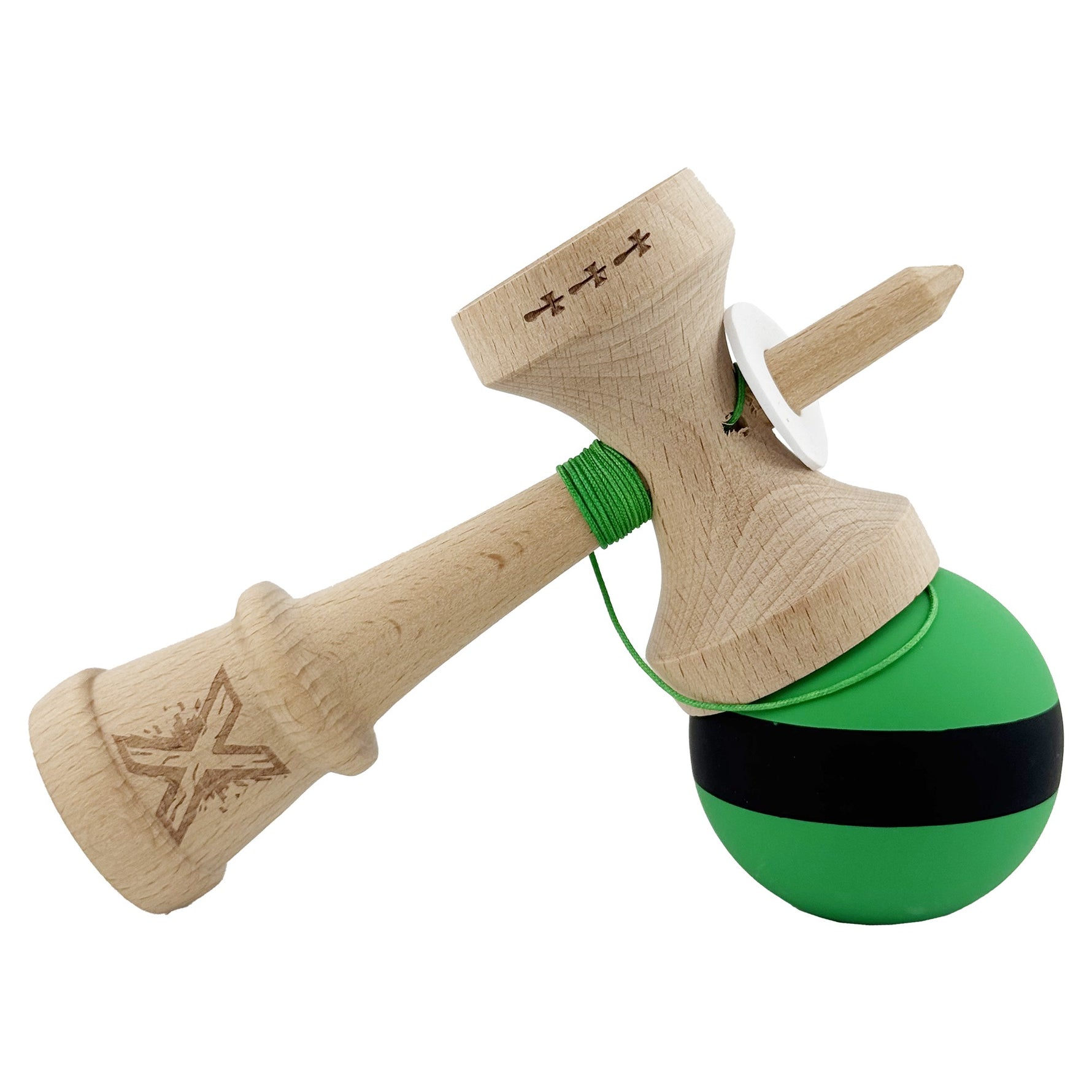 Kendama X Originala, Profesionala, Flippy, Cupe Mari KING SIZE V3, Rubber Grip, Gaura in Baza, Rulment Metalic, din