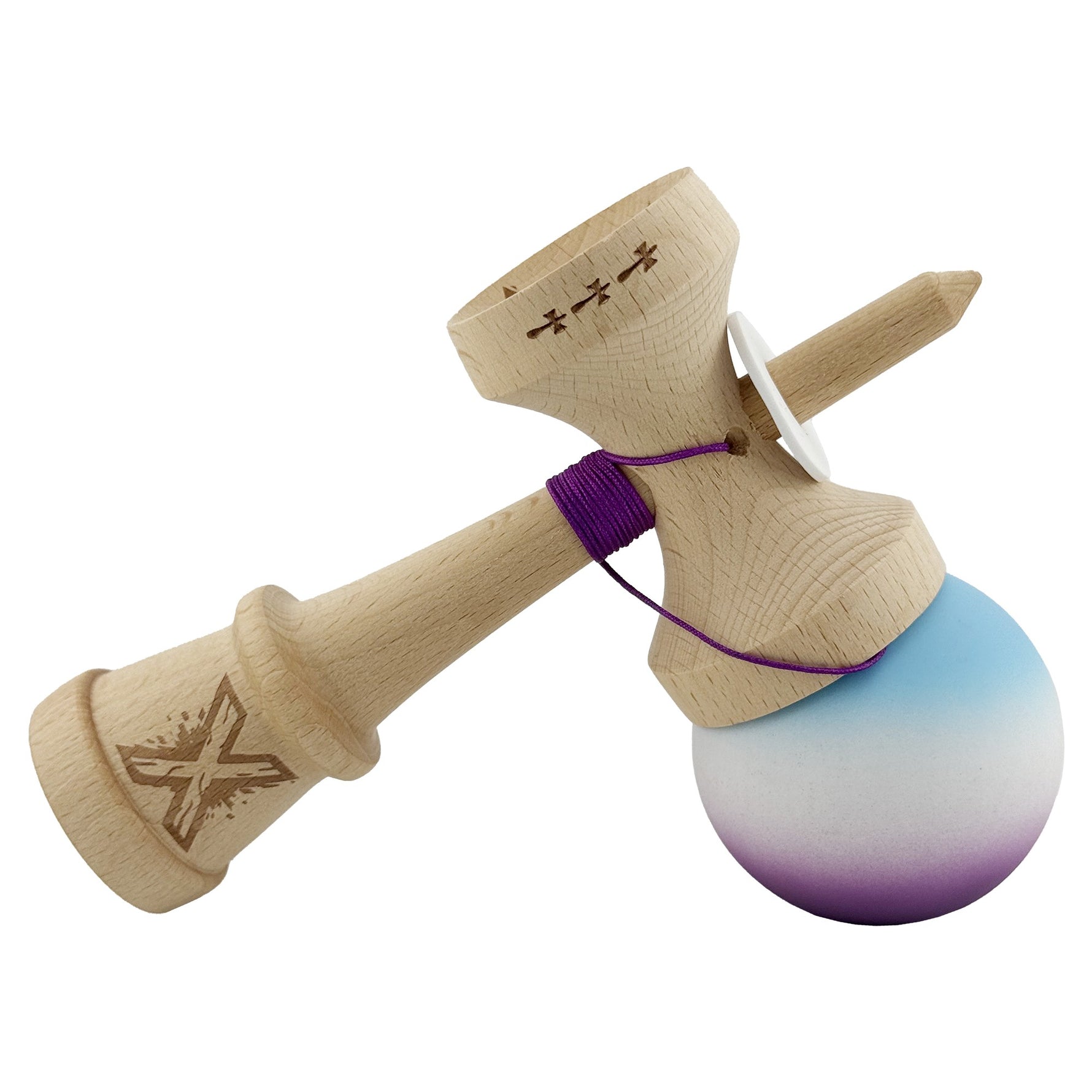 Kendama X Originala, Profesionala, Flippy, Cupe Mari KING SIZE V3, Rubber Grip, Gaura in Baza, Rulment Metalic, din