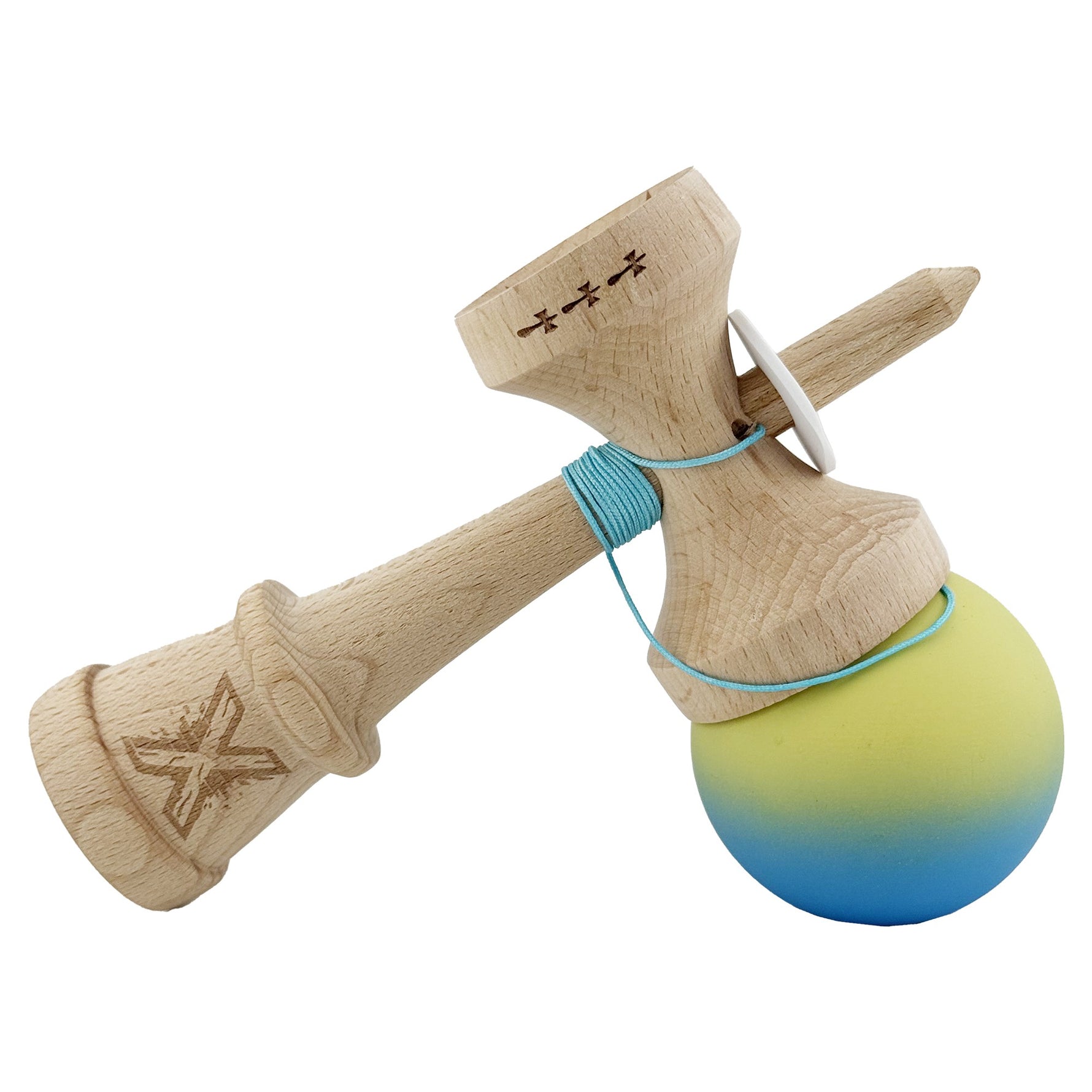 Kendama X Originala, Profesionala, Flippy, Cupe Mari KING SIZE V3, Rubber Grip, Gaura in Baza, Rulment Metalic, din