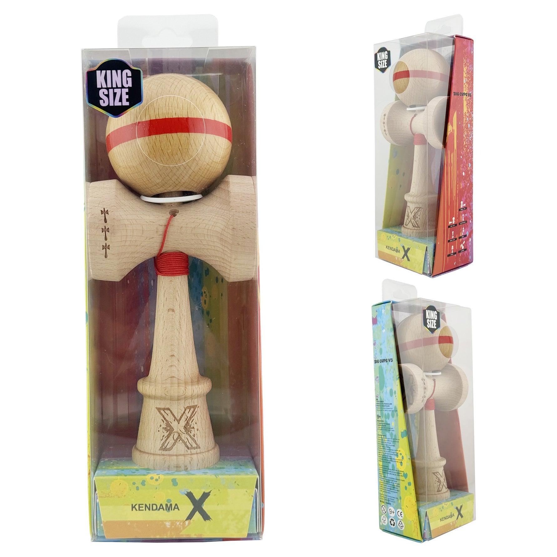 Kendama X Originala, Profesionala, Flippy, Super Sticky, Cupe Mari KING SIZE V3, Gaura in Baza, Rulment Metalic, din