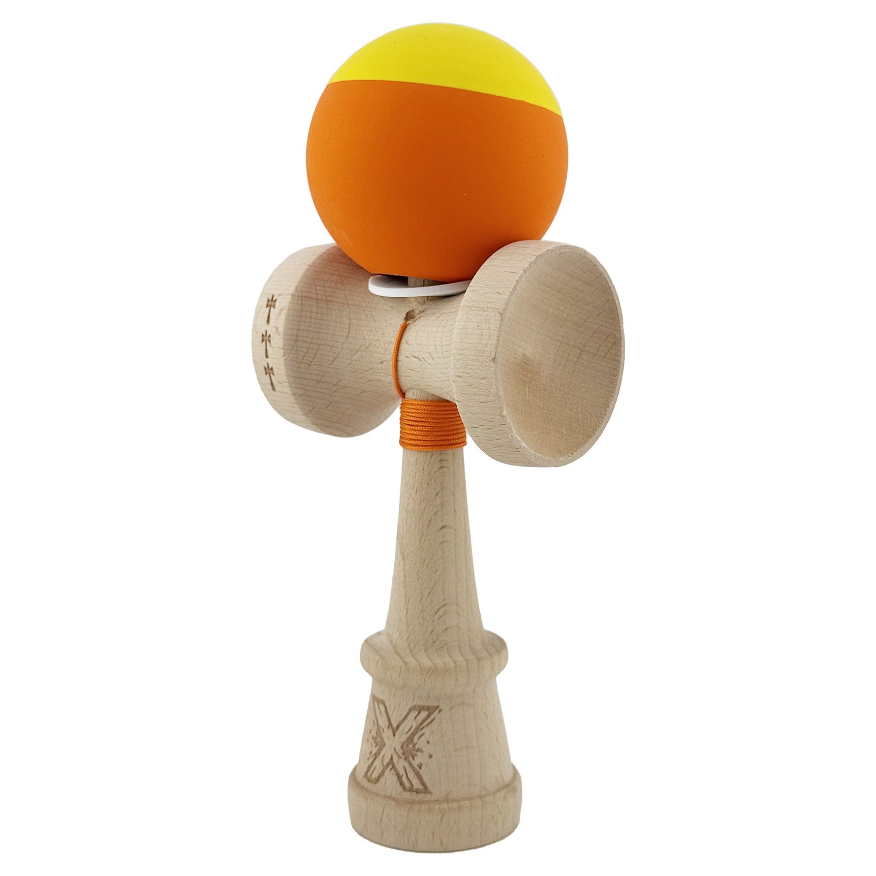 Kendama X Originala, Profesionala, Flippy, Rubber Grip, Cupe Mari KING SIZE V3, Gaura in Baza, Rulment Metalic, din