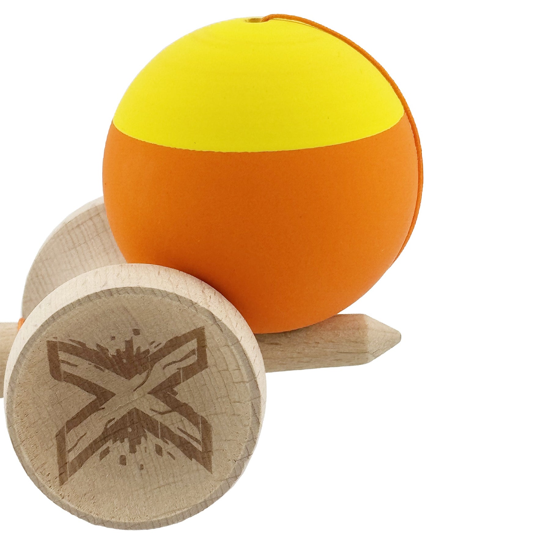 Kendama X Originala, Profesionala, Flippy, Rubber Grip, Cupe Mari KING SIZE V3, Gaura in Baza, Rulment Metalic, din