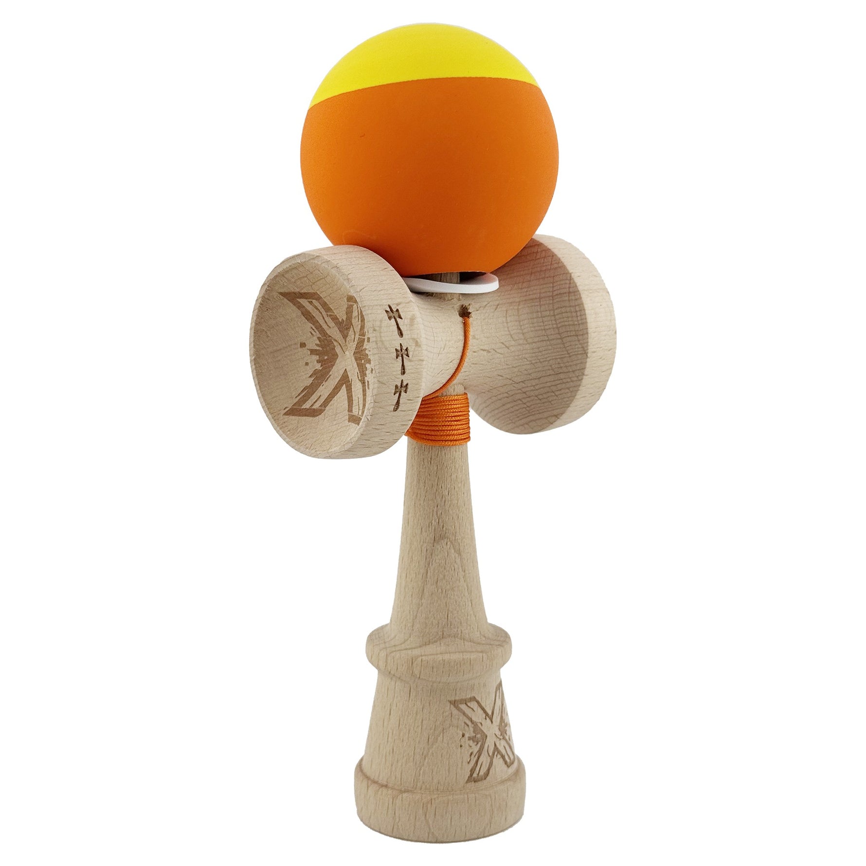 Kendama X Originala, Profesionala, Flippy, Rubber Grip, Cupe Mari KING SIZE V3, Gaura in Baza, Rulment Metalic, din