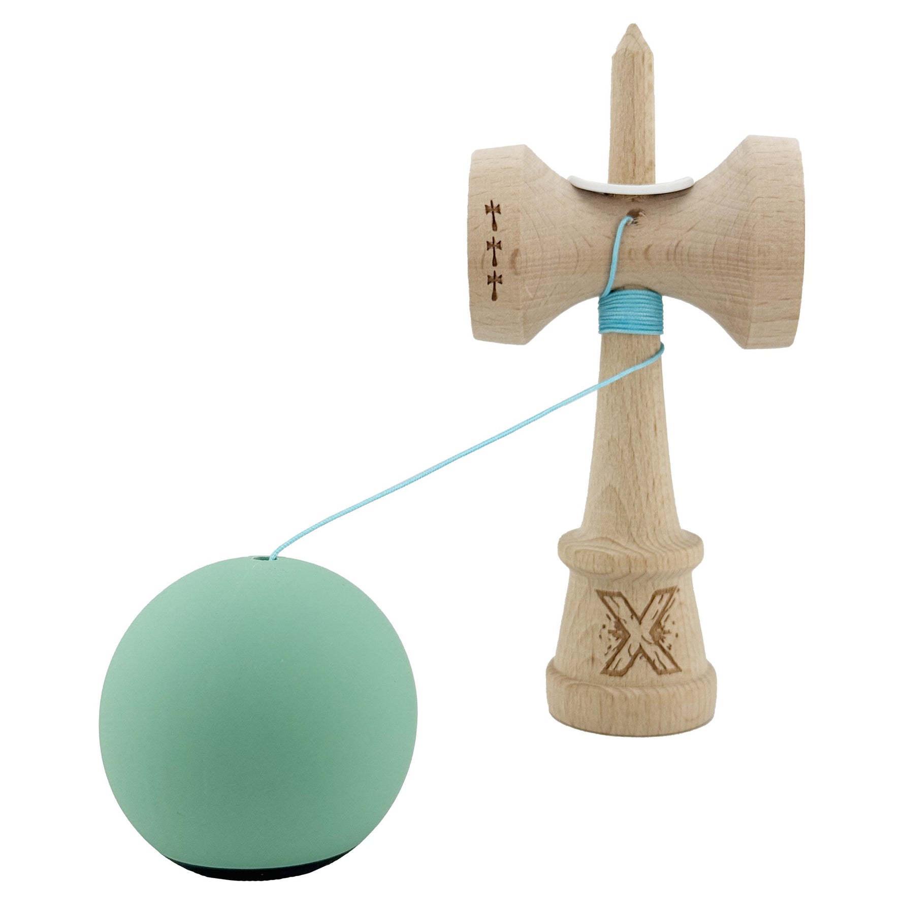 Kendama X Originala, Profesionala, Flippy, Rubber Grip, Cupe Mari KING SIZE V3, Gaura in Baza, Rulment Metalic, din