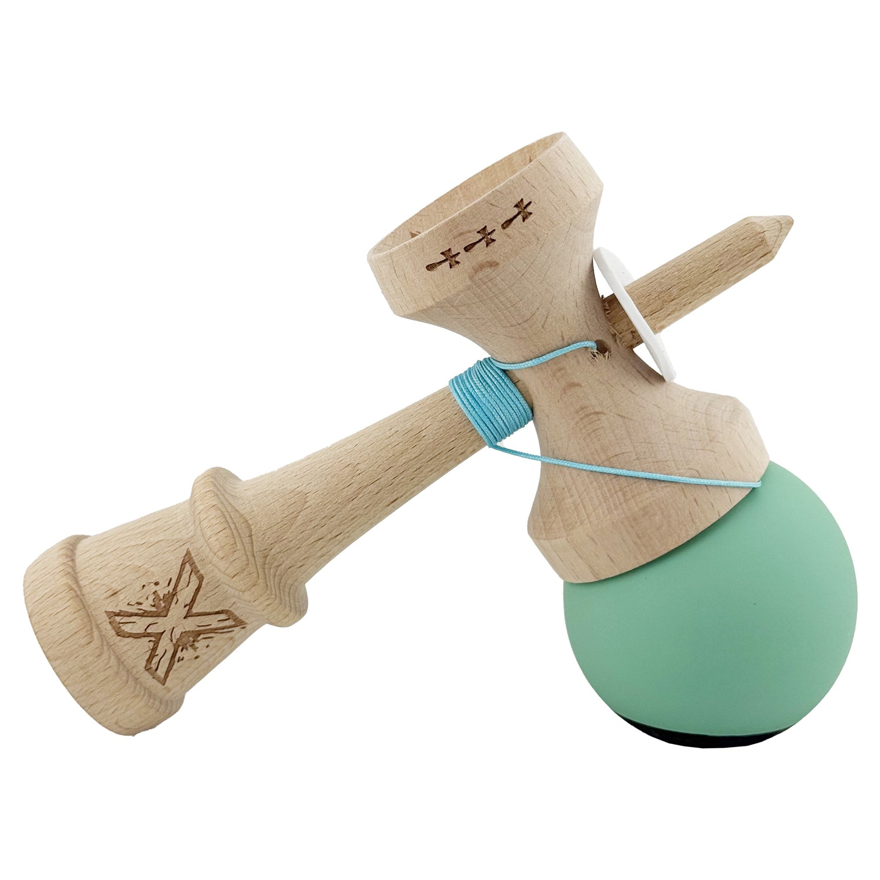 Kendama X Originala, Profesionala, Flippy, Rubber Grip, Cupe Mari KING SIZE V3, Gaura in Baza, Rulment Metalic, din