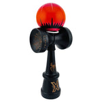 Kendama X Originala, Profesionala, Flippy, BLACK Spider King, Super Sticky cu Cupe Mari KING SIZE V3, Gaura in Baza,