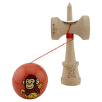 Kendama X Originala, Profesionala, Flippy, Brown Monkey, Super Sticky cu Cupe Mari King Size V3, Rulment Metalic si