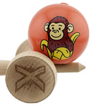 Kendama X Originala, Profesionala, Flippy, Brown Monkey, Super Sticky cu Cupe Mari King Size V3, Rulment Metalic si