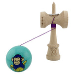 Kendama X Originala, Profesionala, Flippy, Blue Monkey, Super Sticky cu Cupe Mari King Size V3, Rulment Metalic si