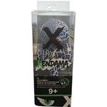 Kendama X Originala, Profesionala, Flippy, Cracked, din Lemn, 18 cm, Albastru/Alb