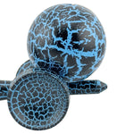 Kendama X Originala, Profesionala, Flippy, Cracked, din Lemn, 18 cm, Negru, Albastru