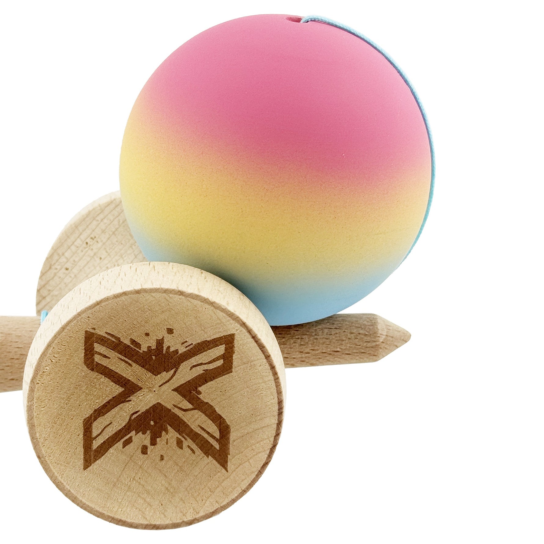 Kendama X Originala, Profesionala, Flippy, Cupe Mari KING SIZE V3, Rubber Grip, Gaura in Baza, Rulment Metalic, din