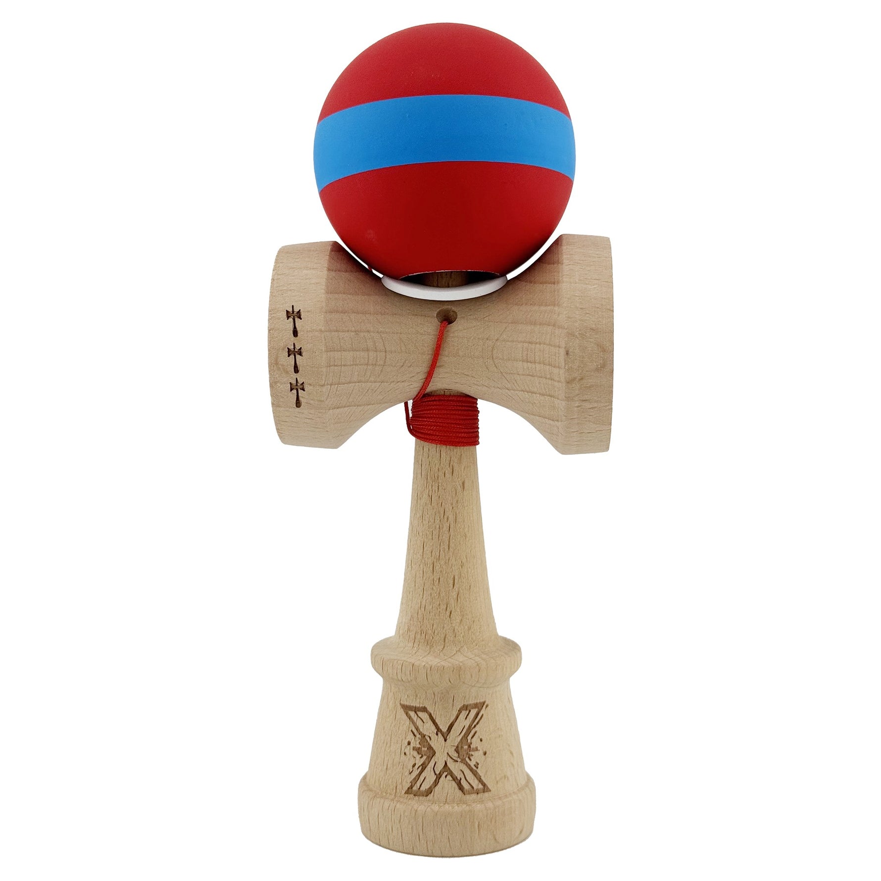 Kendama X Originala, Profesionala, Flippy, Cupe Mari KING SIZE V3, Rubber Grip, Gaura in Baza, Rulment Metalic, din
