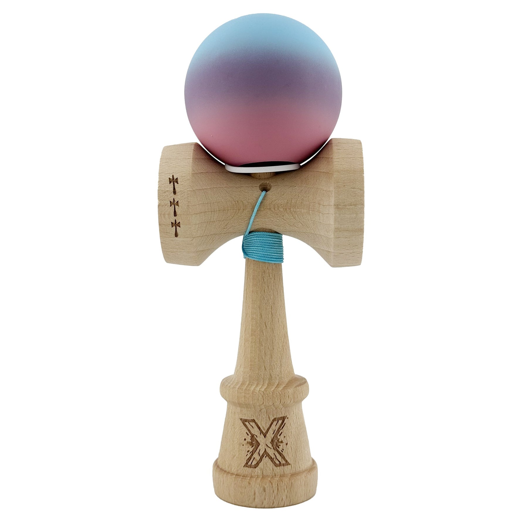 Kendama X Originala, Profesionala, Flippy, Cupe Mari KING SIZE V3, Rubber Grip, Gaura in Baza, Rulment Metalic, din