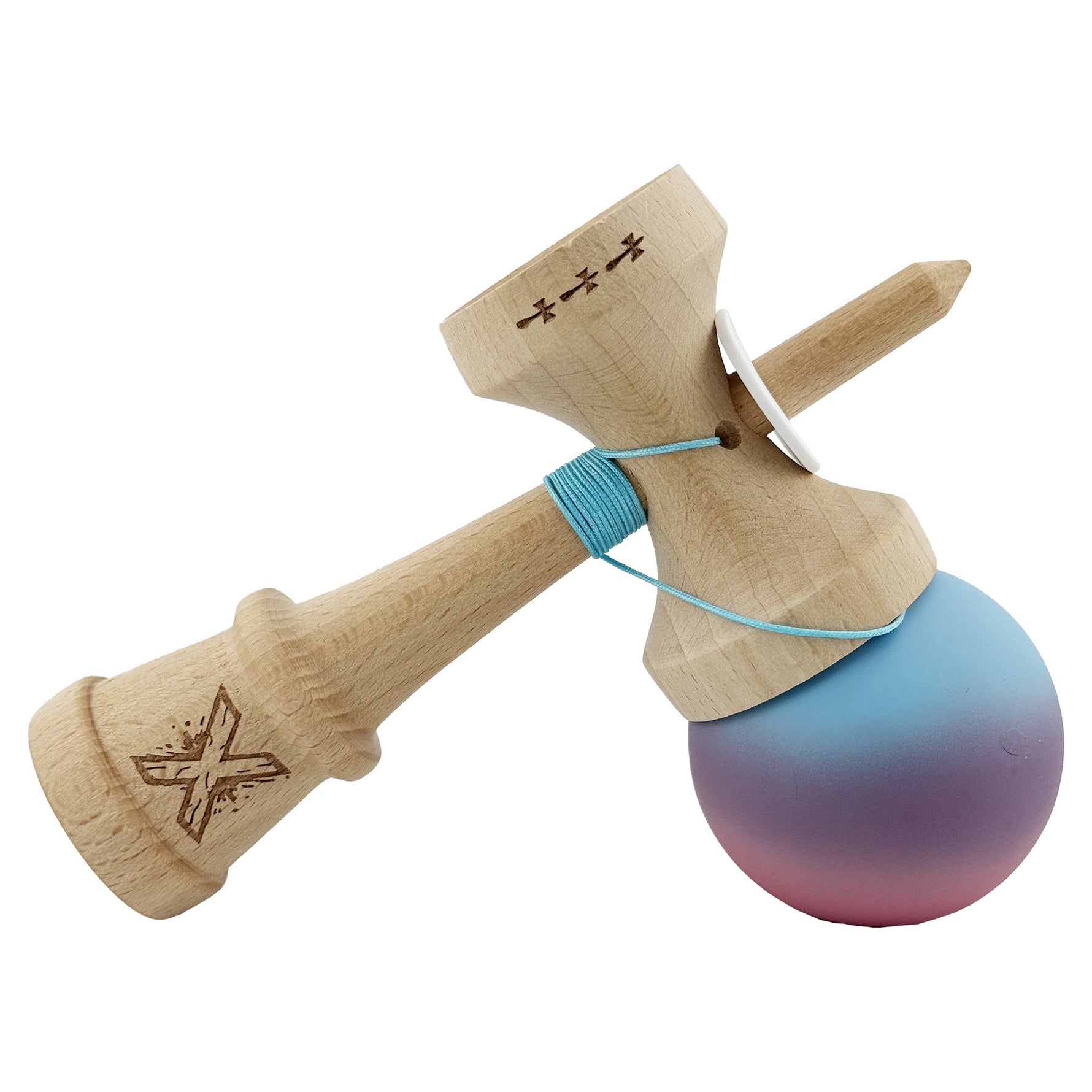 Kendama X Originala, Profesionala, Flippy, Cupe Mari KING SIZE V3, Rubber Grip, Gaura in Baza, Rulment Metalic, din
