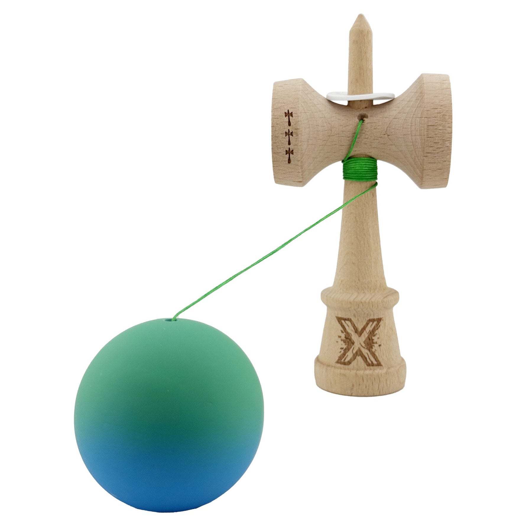 Kendama X Originala, Profesionala, Flippy, Cupe Mari KING SIZE V3, Rubber Grip, Gaura in Baza, Rulment Metalic, din