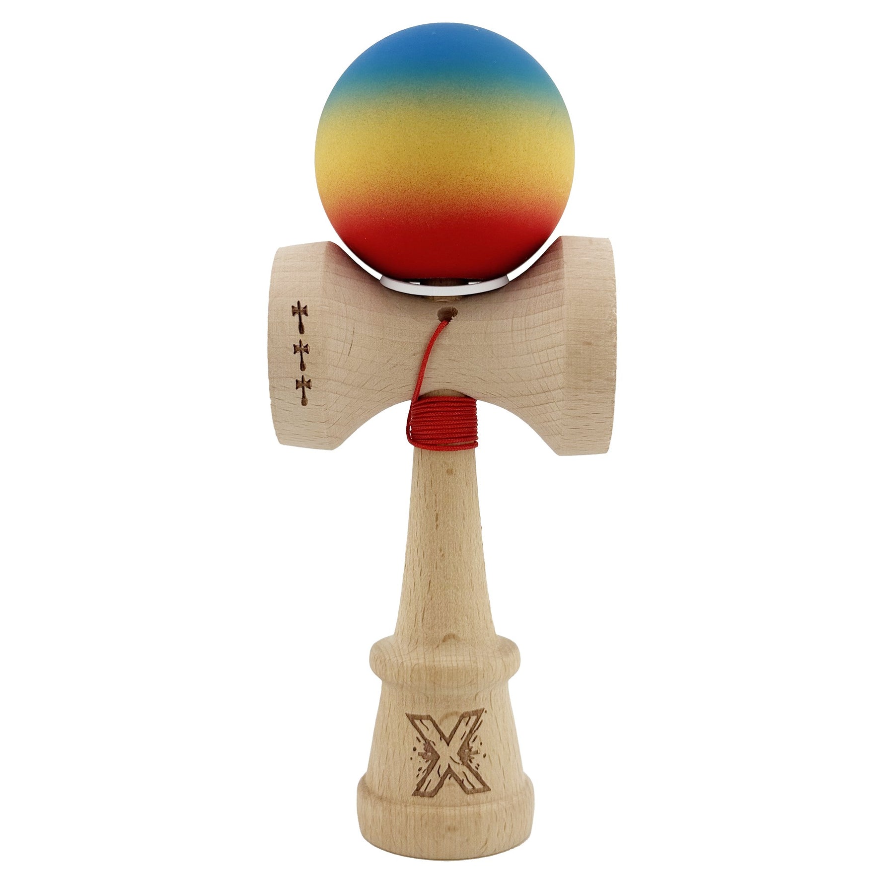 Kendama X Originala, Profesionala, Flippy, Cupe Mari KING SIZE V3, Rubber Grip, Gaura in Baza, Rulment Metalic, din