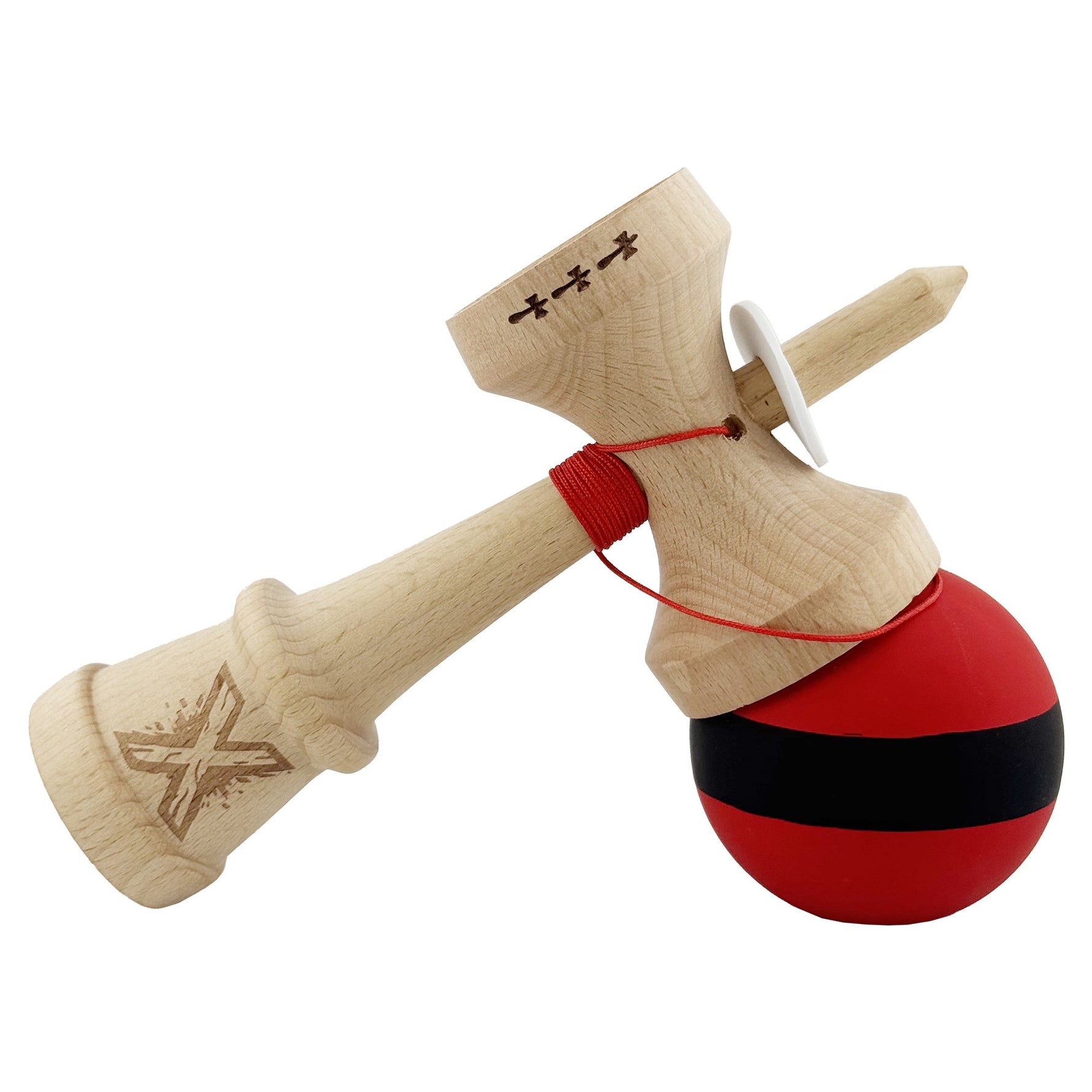 Kendama X Originala, Profesionala, Flippy, Cupe Mari KING SIZE V3, Rubber Grip, Gaura in Baza, Rulment Metalic, din