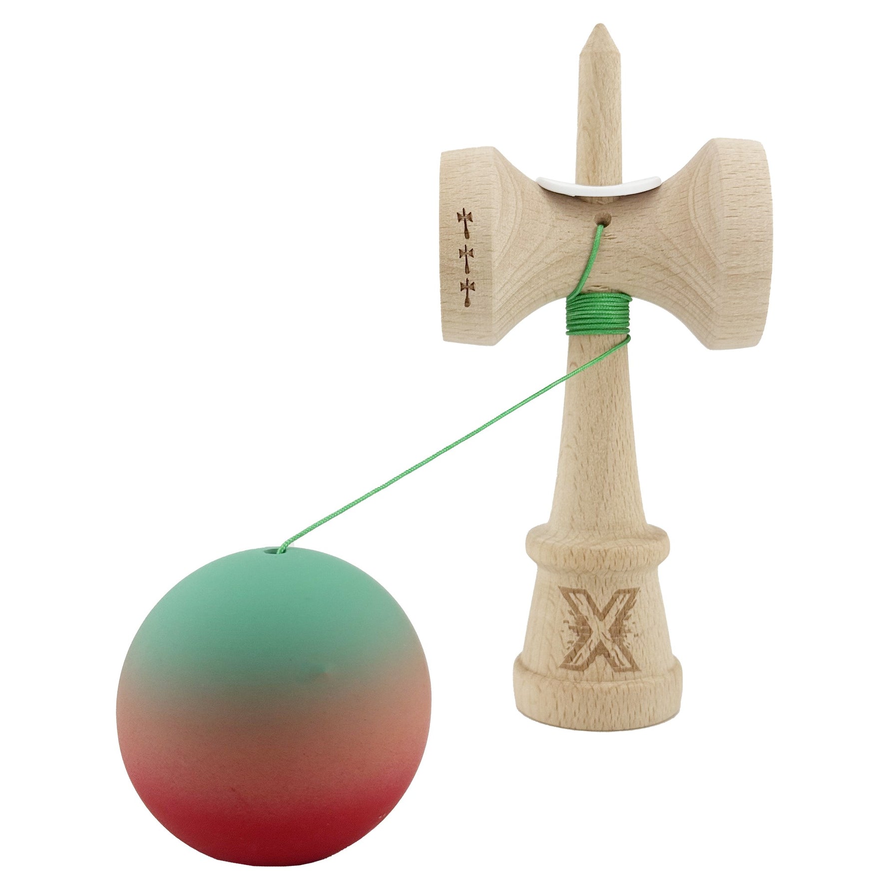Kendama X Originala, Profesionala, Flippy, Cupe Mari KING SIZE V3, Rubber Grip, Gaura in Baza, Rulment Metalic, din