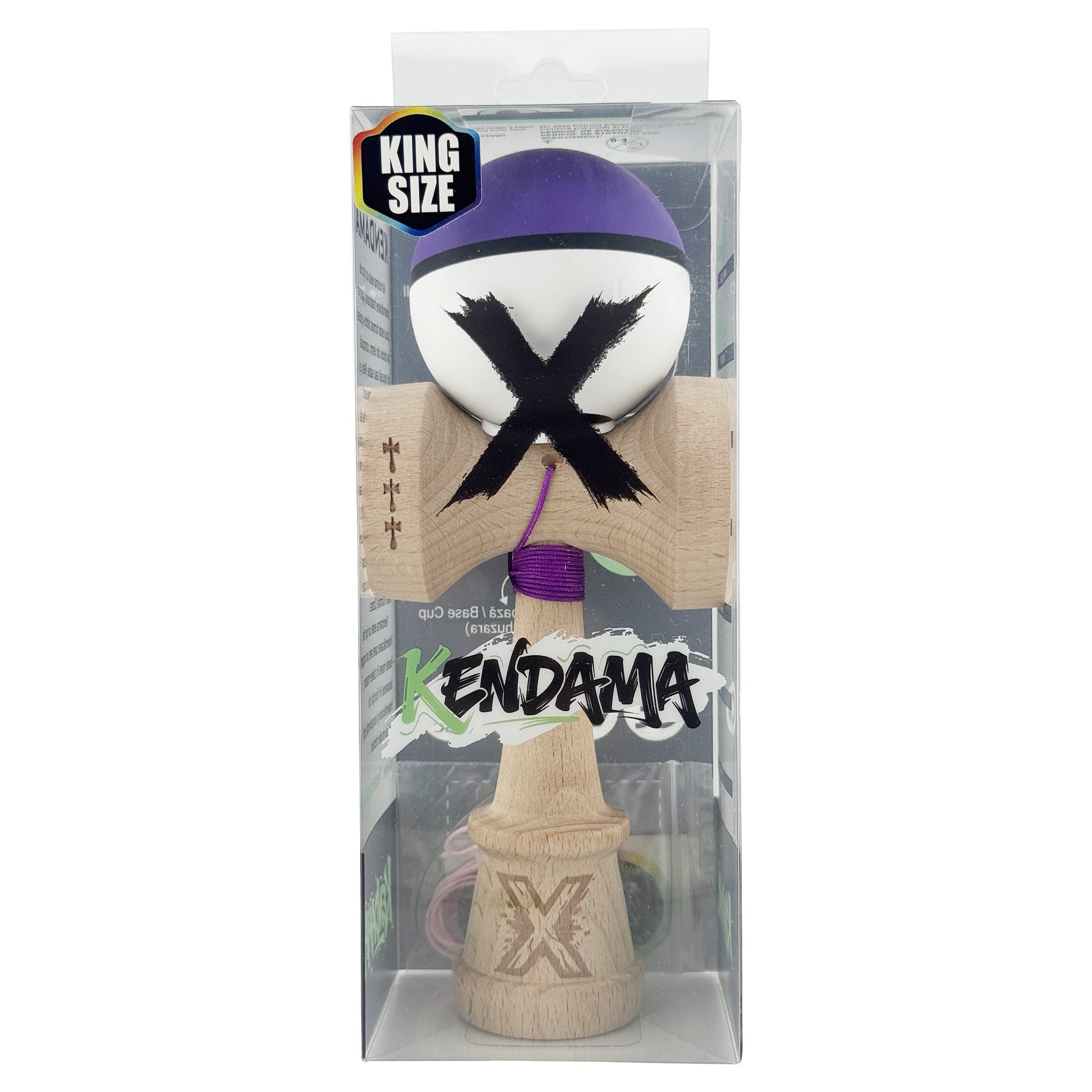 Kendama X Originala, Profesionala, Flippy, Cupe Mari KING SIZE V3, Rubber Grip, Gaura in Baza, Rulment Metalic, din