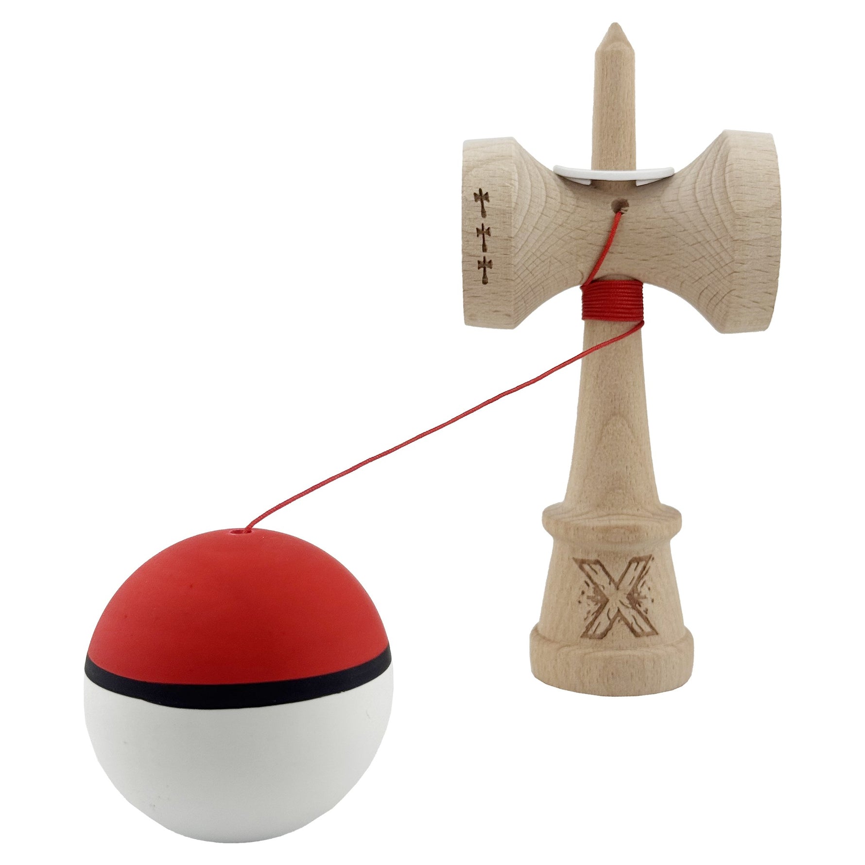 Kendama X Originala, Profesionala, Flippy, Cupe Mari KING SIZE V3, Rubber Grip, Gaura in Baza, Rulment Metalic, din