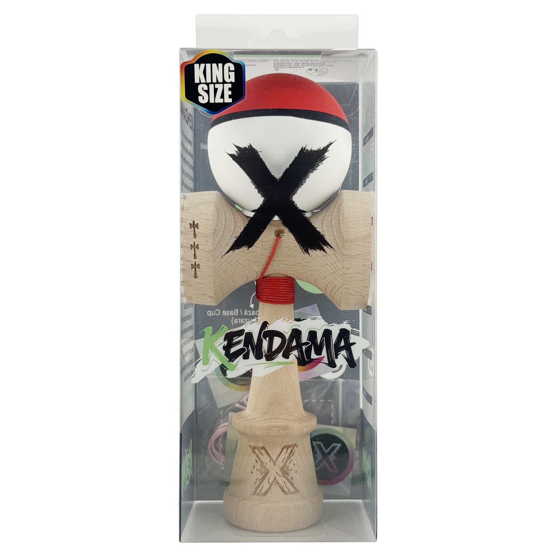Kendama X Originala, Profesionala, Flippy, Cupe Mari KING SIZE V3, Rubber Grip, Gaura in Baza, Rulment Metalic, din