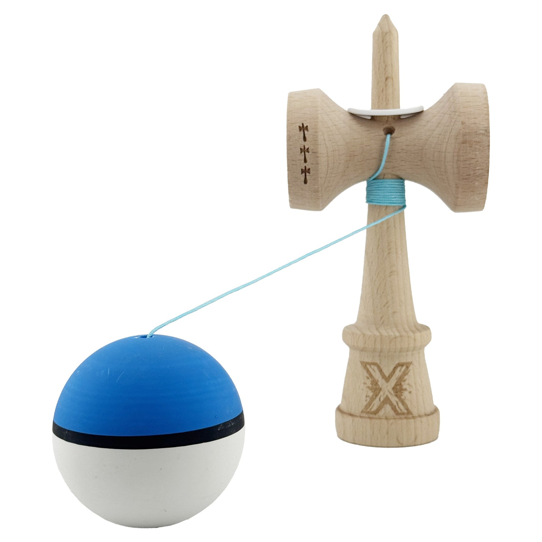 Kendama X Originala, Profesionala, Flippy, Cupe Mari KING SIZE V3, Rubber Grip, Gaura in Baza, Rulment Metalic, din