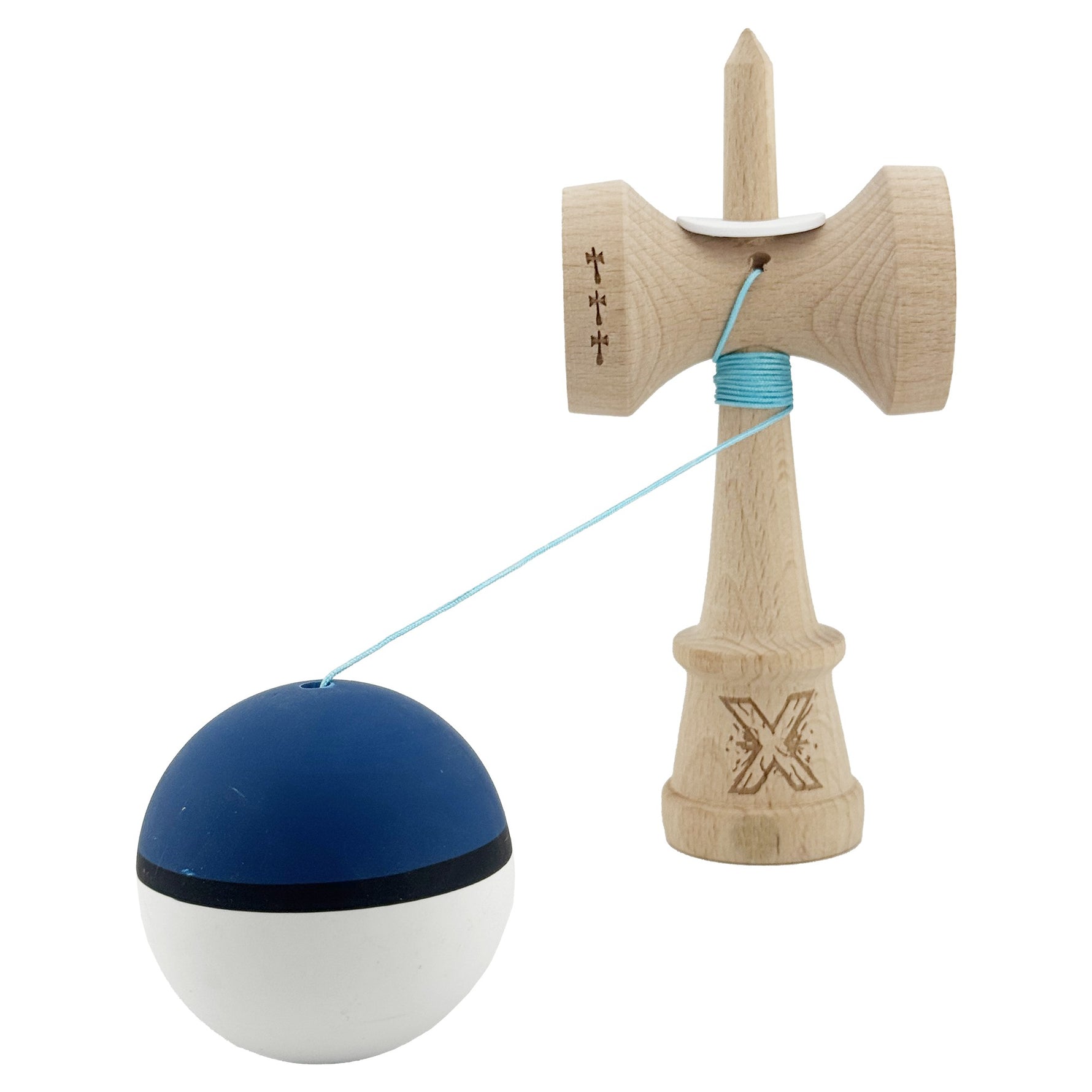 Kendama X Originala, Profesionala, Flippy, Cupe Mari KING SIZE V3, Rubber Grip, Gaura in Baza, Rulment Metalic, din
