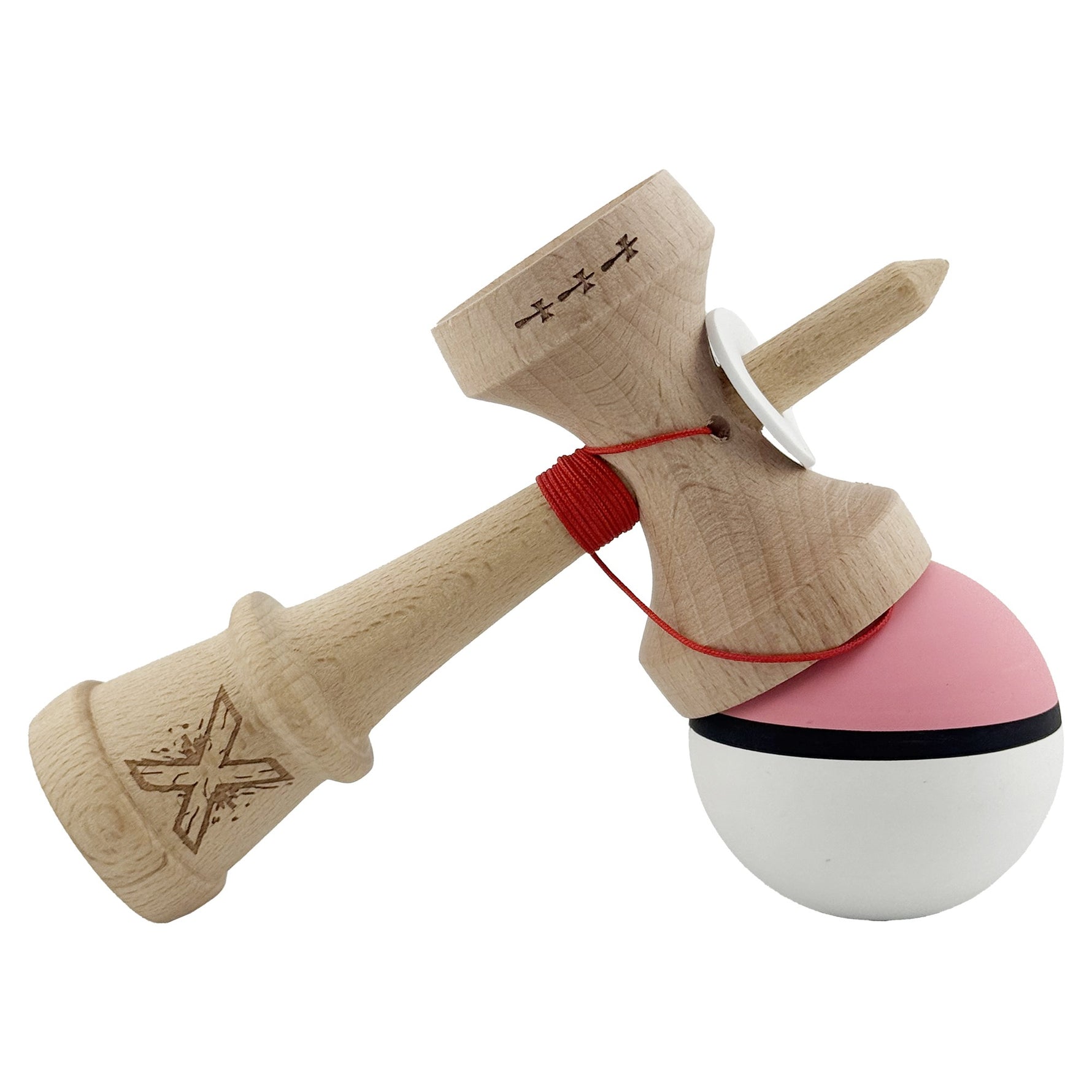 Kendama X Originala, Profesionala, Flippy, Cupe Mari KING SIZE V3, Rubber Grip, Gaura in Baza, Rulment Metalic, din