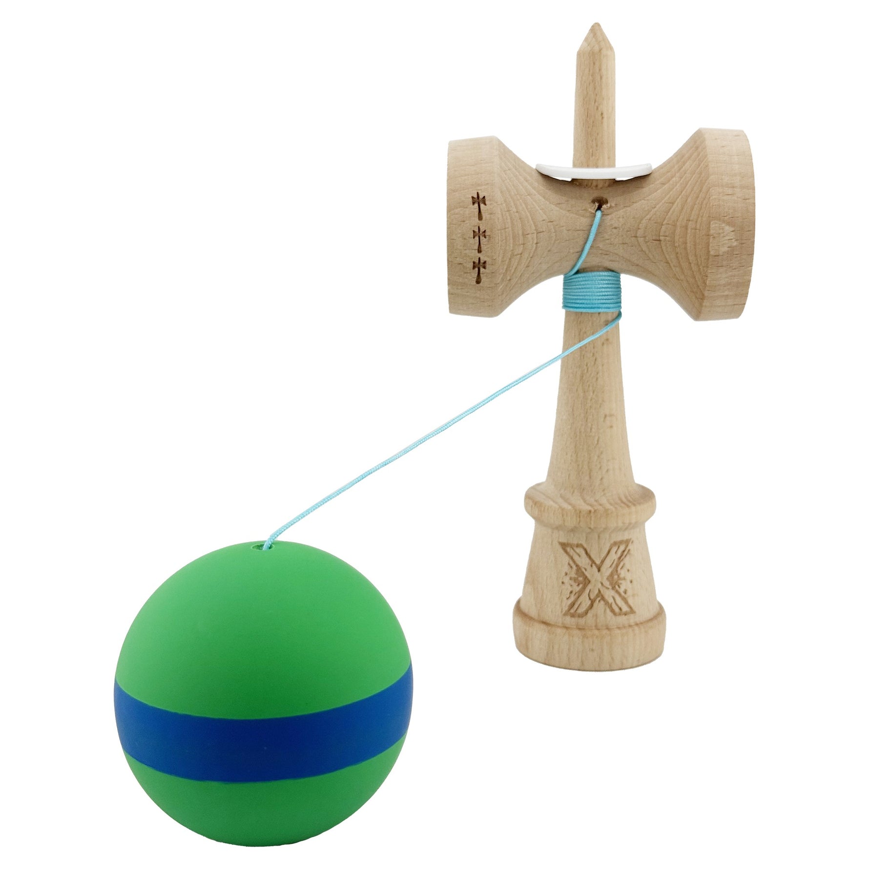 Kendama X Originala, Profesionala, Flippy, Cupe Mari KING SIZE V3, Rubber Grip, Gaura in Baza, Rulment Metalic, din