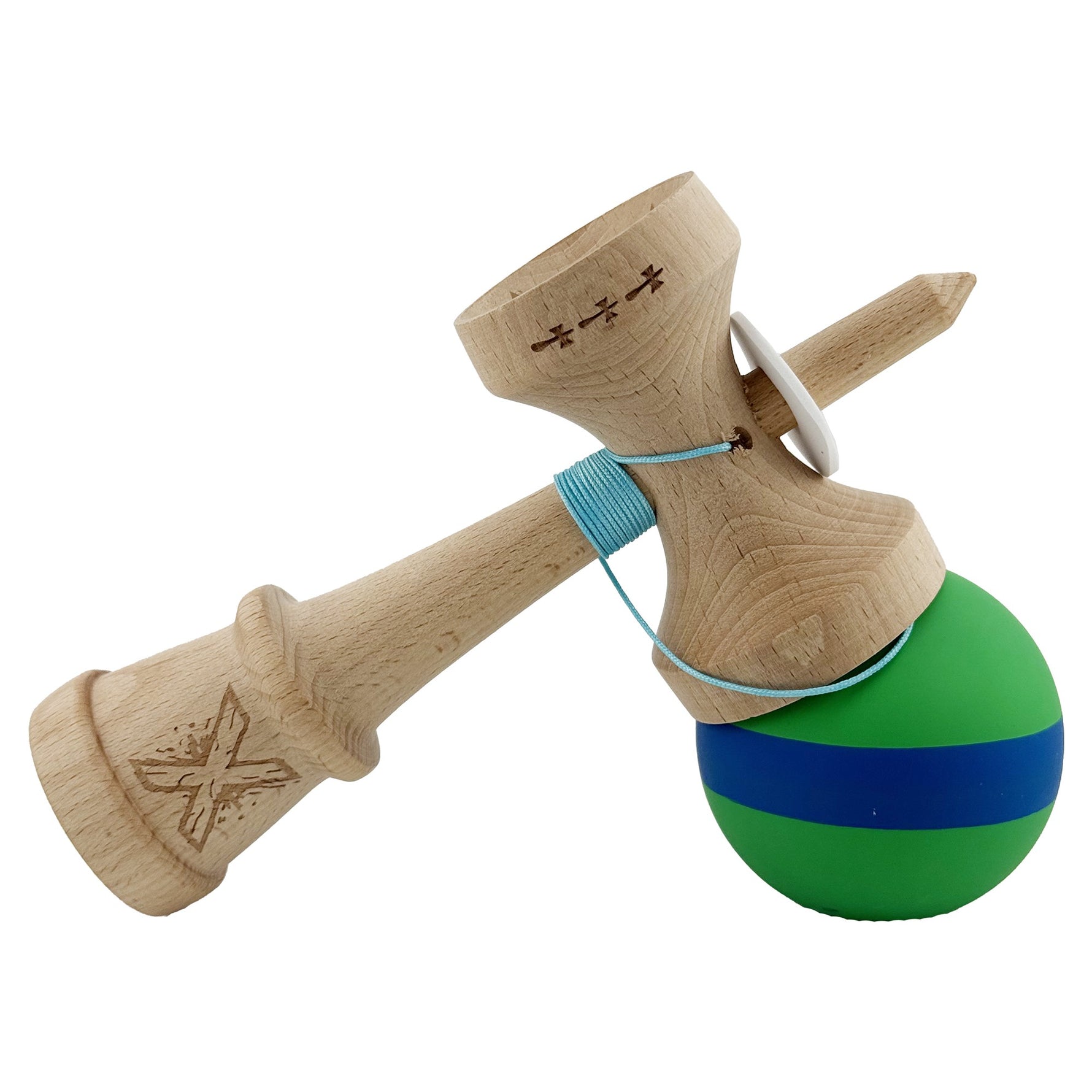 Kendama X Originala, Profesionala, Flippy, Cupe Mari KING SIZE V3, Rubber Grip, Gaura in Baza, Rulment Metalic, din