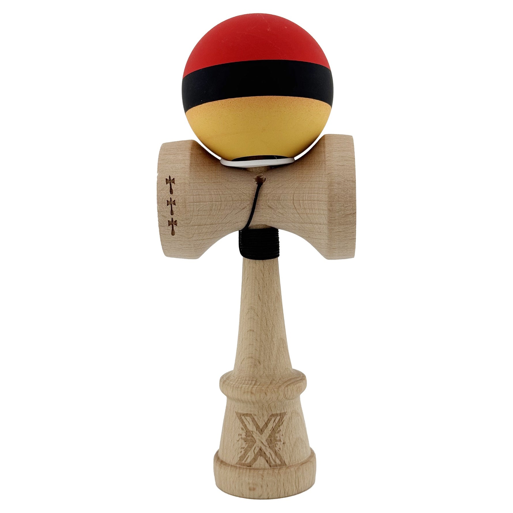 Kendama X Originala, Profesionala, Flippy, Cupe Mari KING SIZE V3, Rubber Grip, Gaura in Baza, Rulment Metalic, din