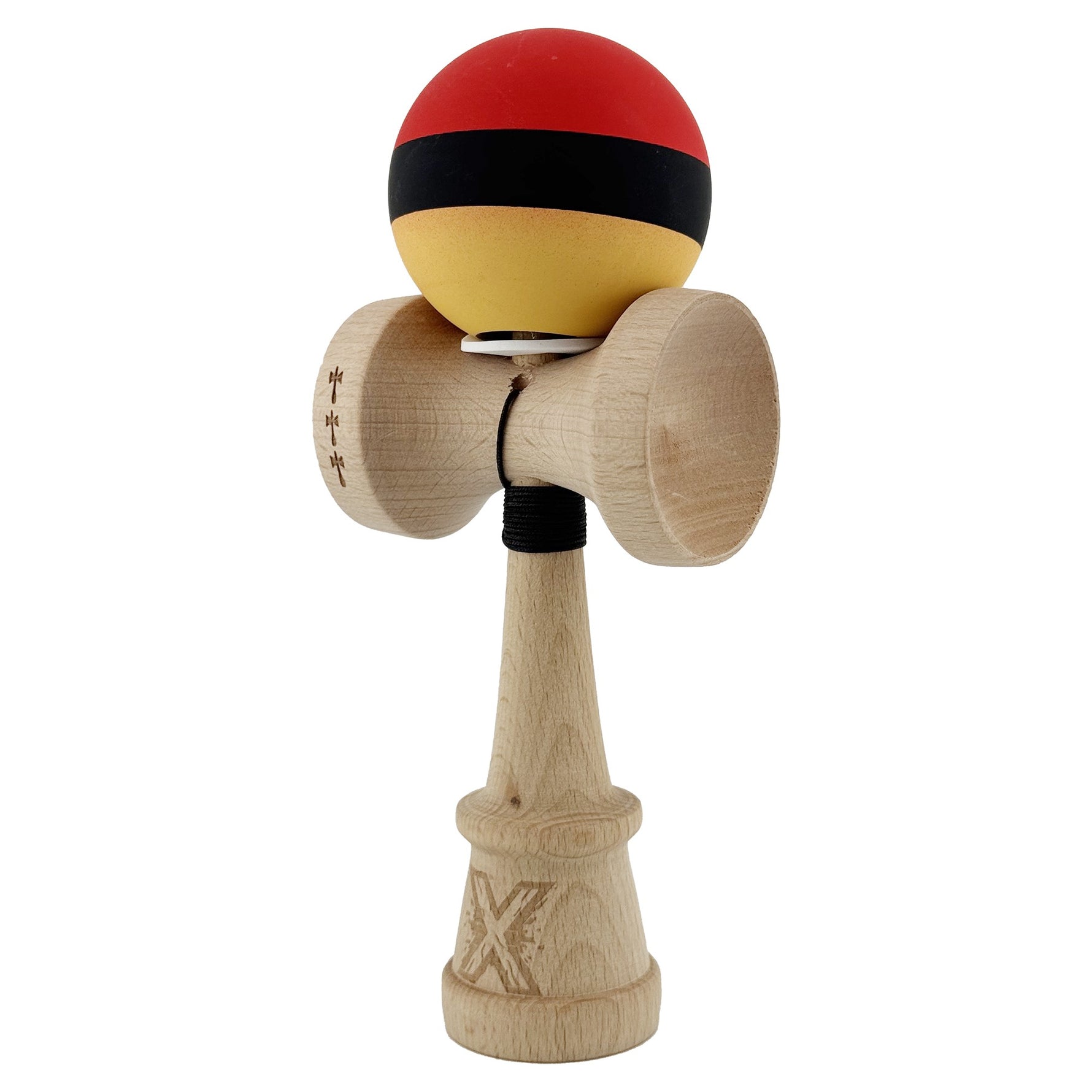 Kendama X Originala, Profesionala, Flippy, Cupe Mari KING SIZE V3, Rubber Grip, Gaura in Baza, Rulment Metalic, din