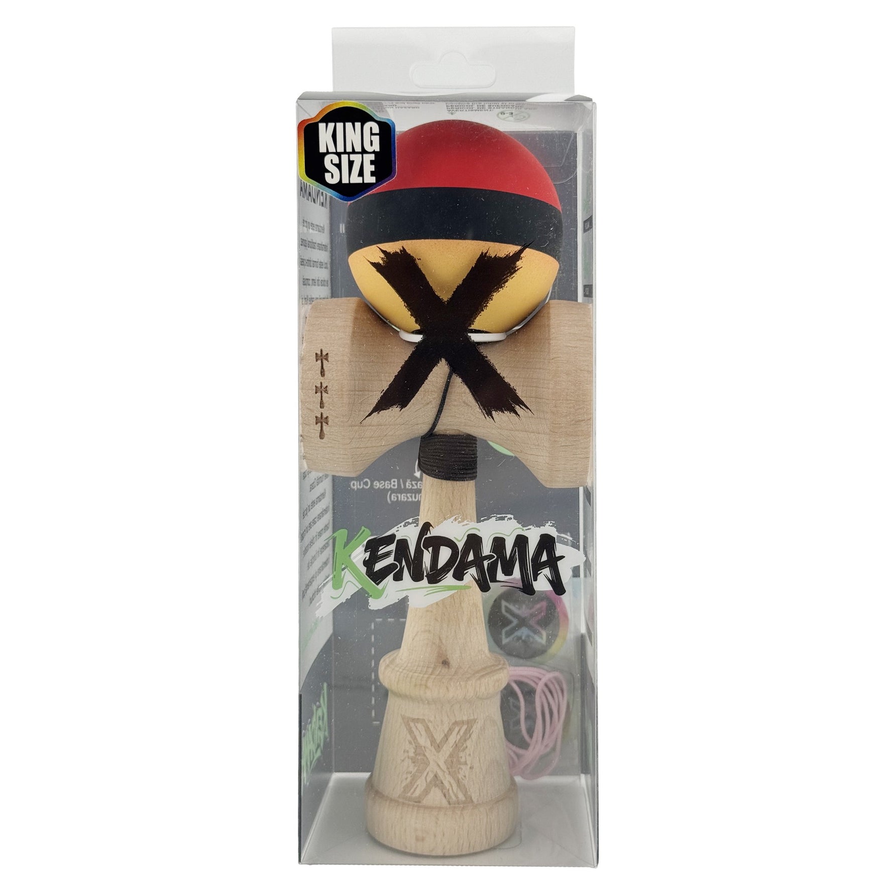 Kendama X Originala, Profesionala, Flippy, Cupe Mari KING SIZE V3, Rubber Grip, Gaura in Baza, Rulment Metalic, din