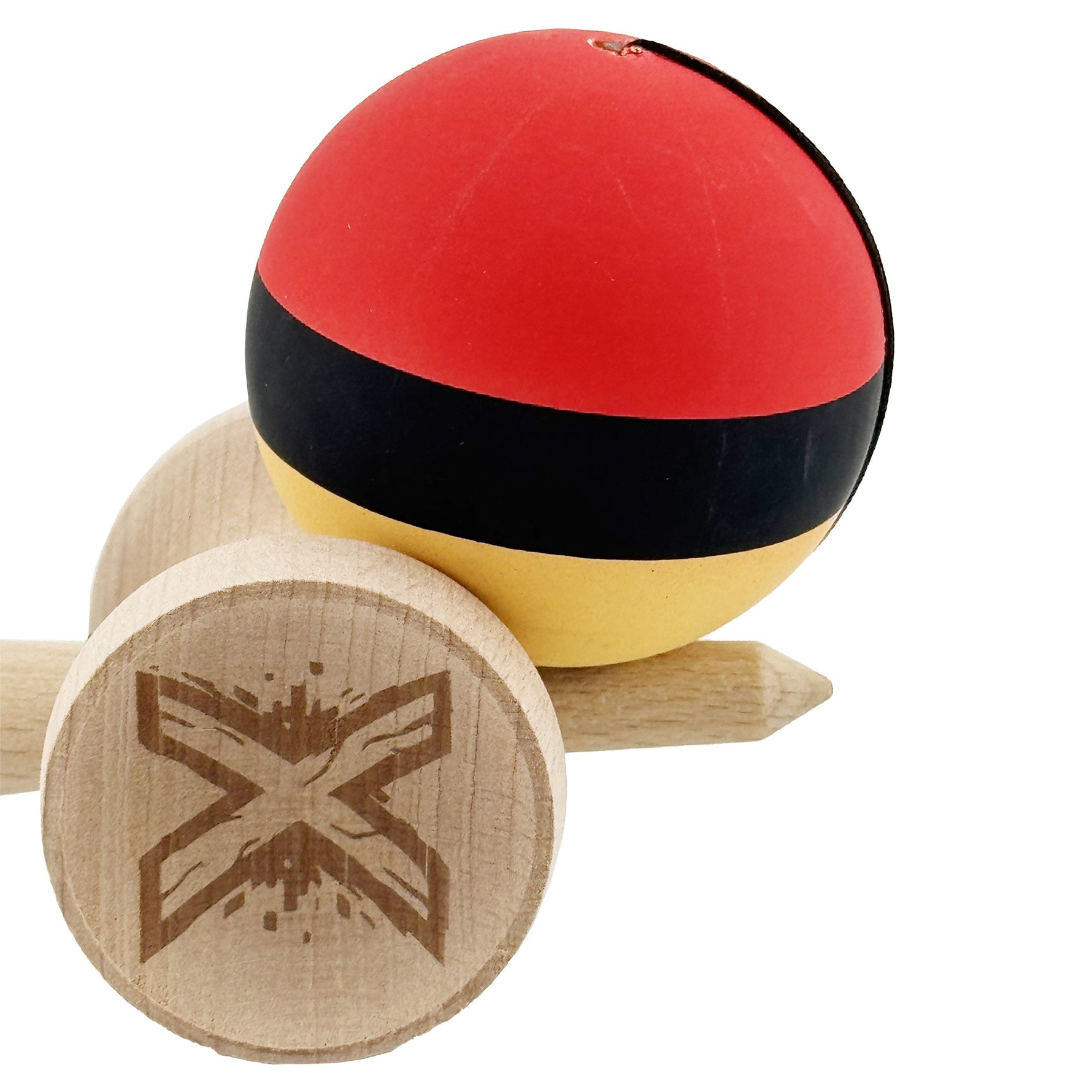 Kendama X Originala, Profesionala, Flippy, Cupe Mari KING SIZE V3, Rubber Grip, Gaura in Baza, Rulment Metalic, din