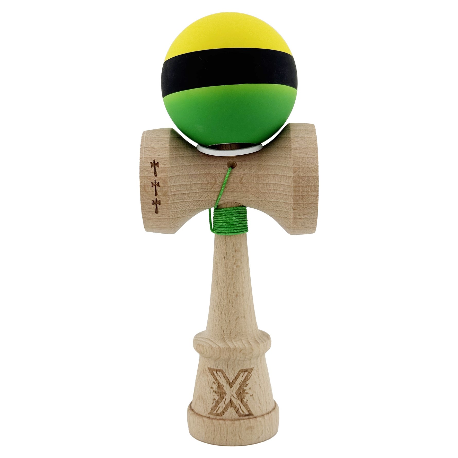 Kendama X Originala, Profesionala, Flippy, Cupe Mari KING SIZE V3, Rubber Grip, Gaura in Baza, Rulment Metalic, din