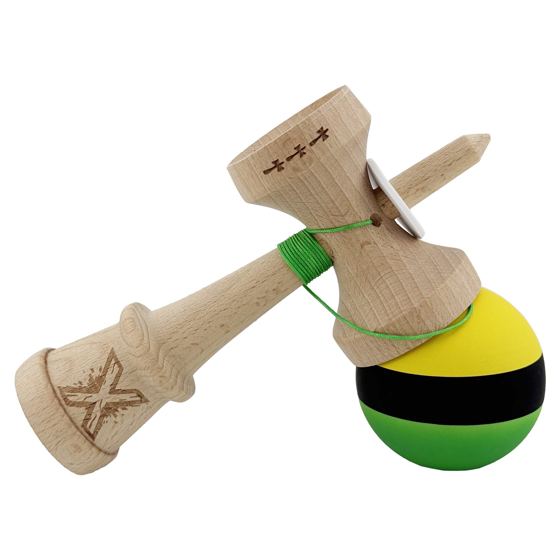Kendama X Originala, Profesionala, Flippy, Cupe Mari KING SIZE V3, Rubber Grip, Gaura in Baza, Rulment Metalic, din