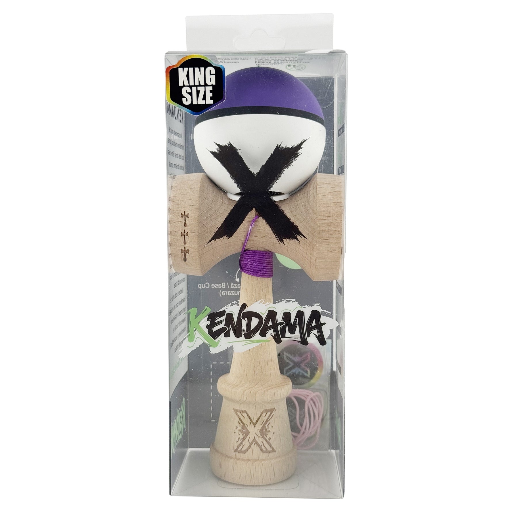 Kendama X Originala, Profesionala, Flippy, Cupe Mari KING SIZE V3, Rubber Grip, Gaura in Baza, Rulment Metalic, din