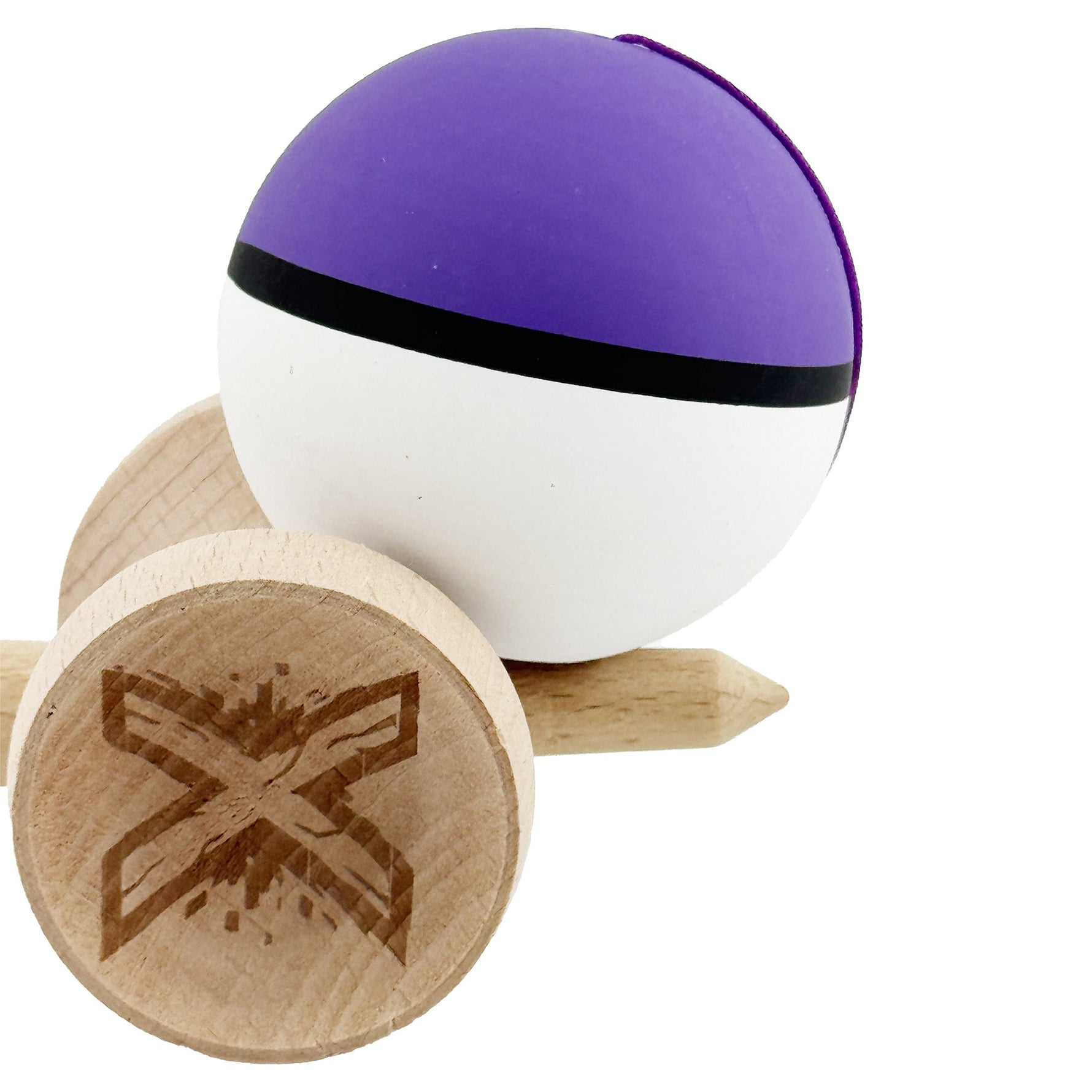 Kendama X Originala, Profesionala, Flippy, Cupe Mari KING SIZE V3, Rubber Grip, Gaura in Baza, Rulment Metalic, din