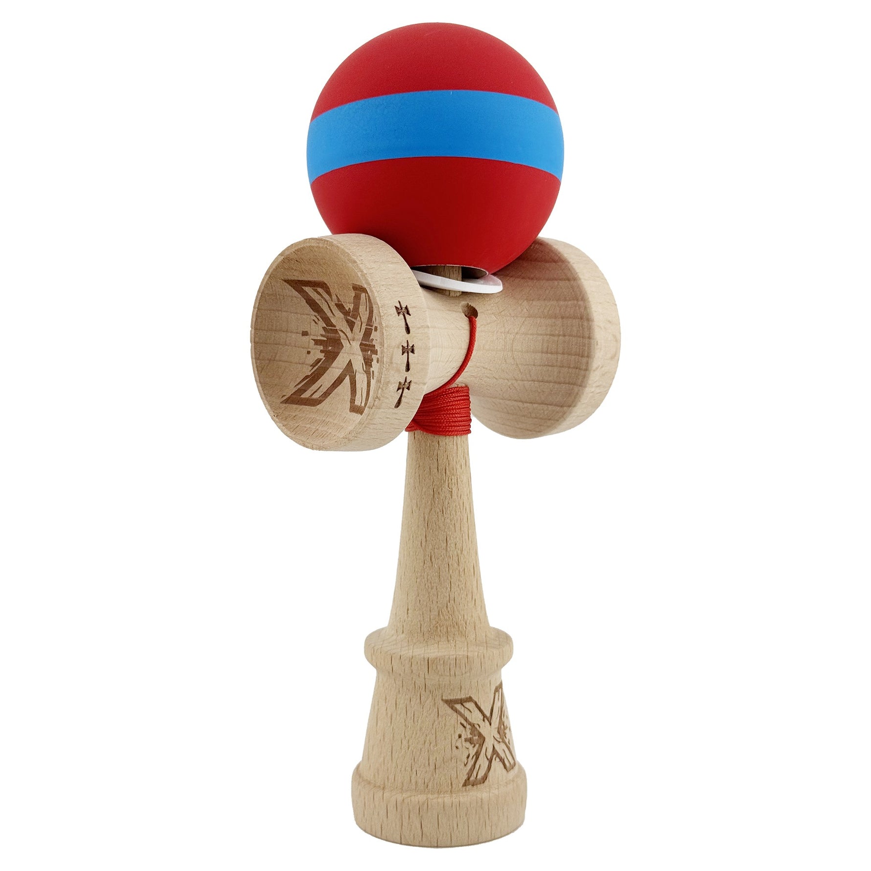Kendama X Originala, Profesionala, Flippy, Cupe Mari KING SIZE V3, Rubber Grip, Gaura in Baza, Rulment Metalic, din