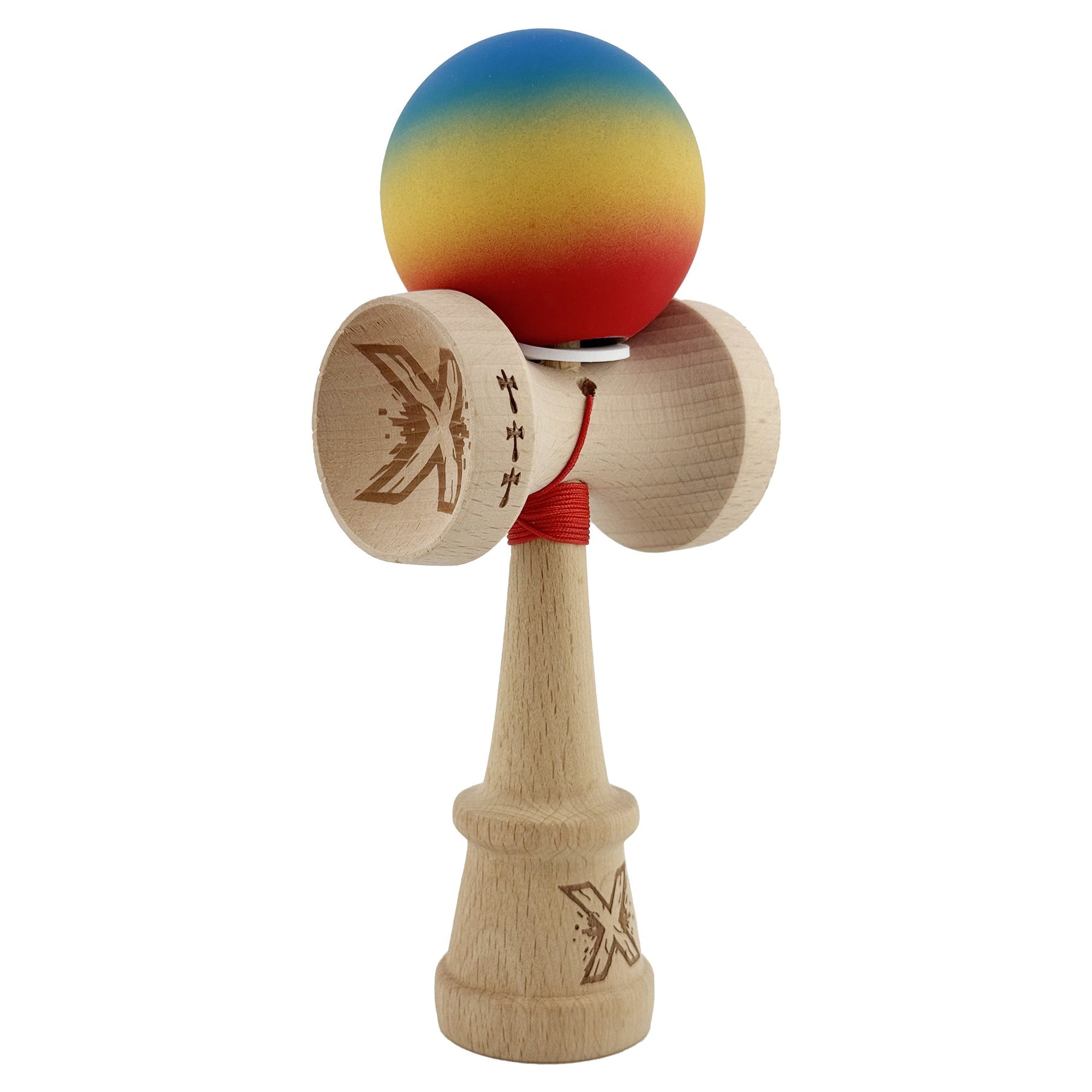 Kendama X Originala, Profesionala, Flippy, Cupe Mari KING SIZE V3, Rubber Grip, Gaura in Baza, Rulment Metalic, din