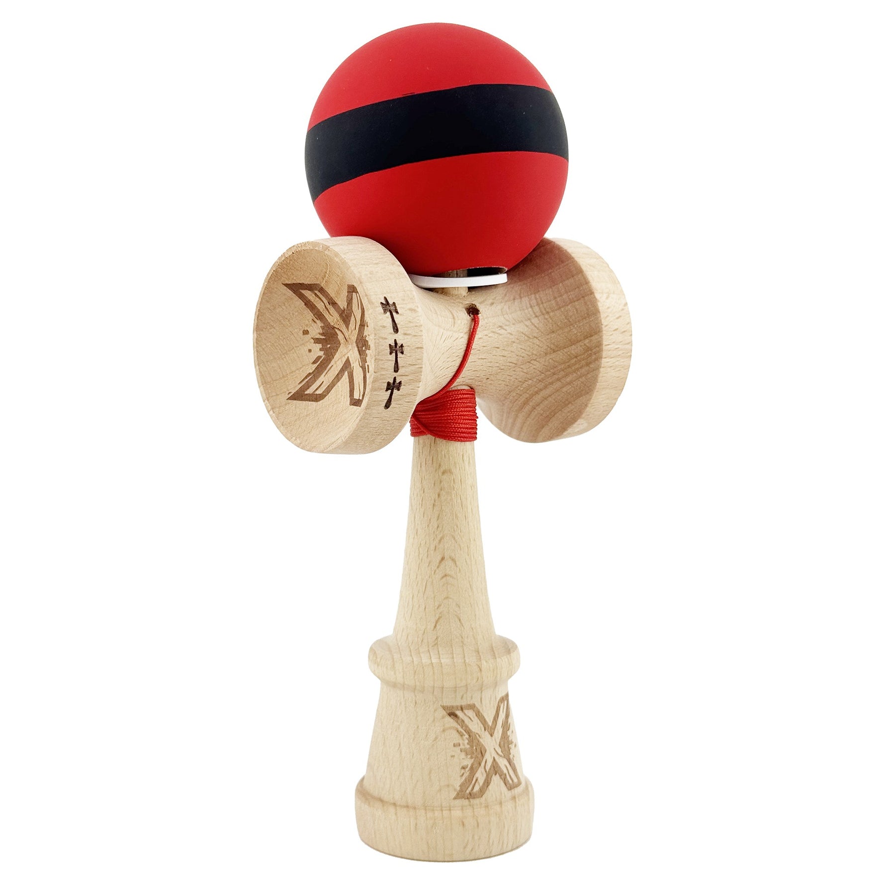 Kendama X Originala, Profesionala, Flippy, Cupe Mari KING SIZE V3, Rubber Grip, Gaura in Baza, Rulment Metalic, din