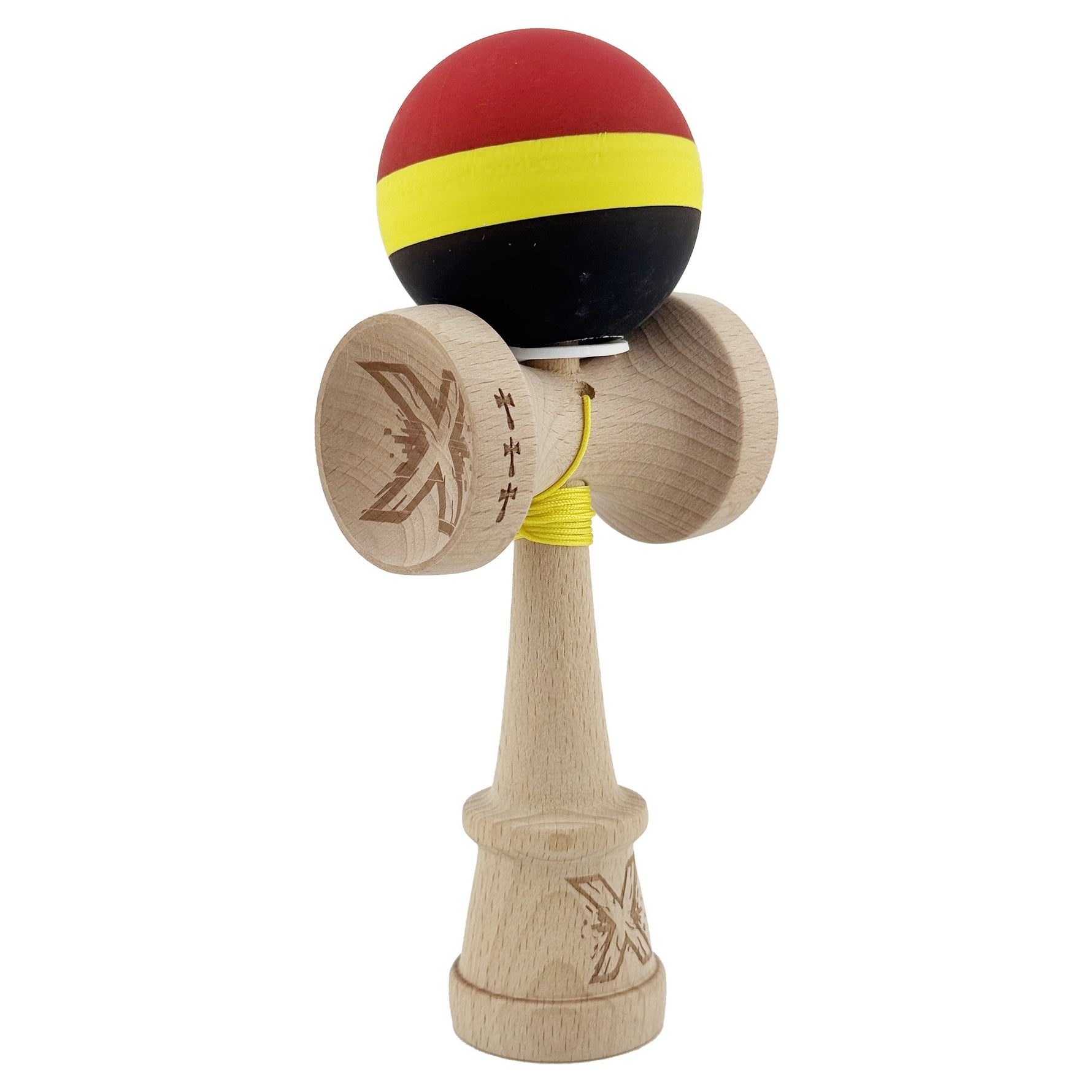 Kendama X Originala, Profesionala, Flippy, Cupe Mari KING SIZE V3, Rubber Grip, Gaura in Baza, Rulment Metalic, din
