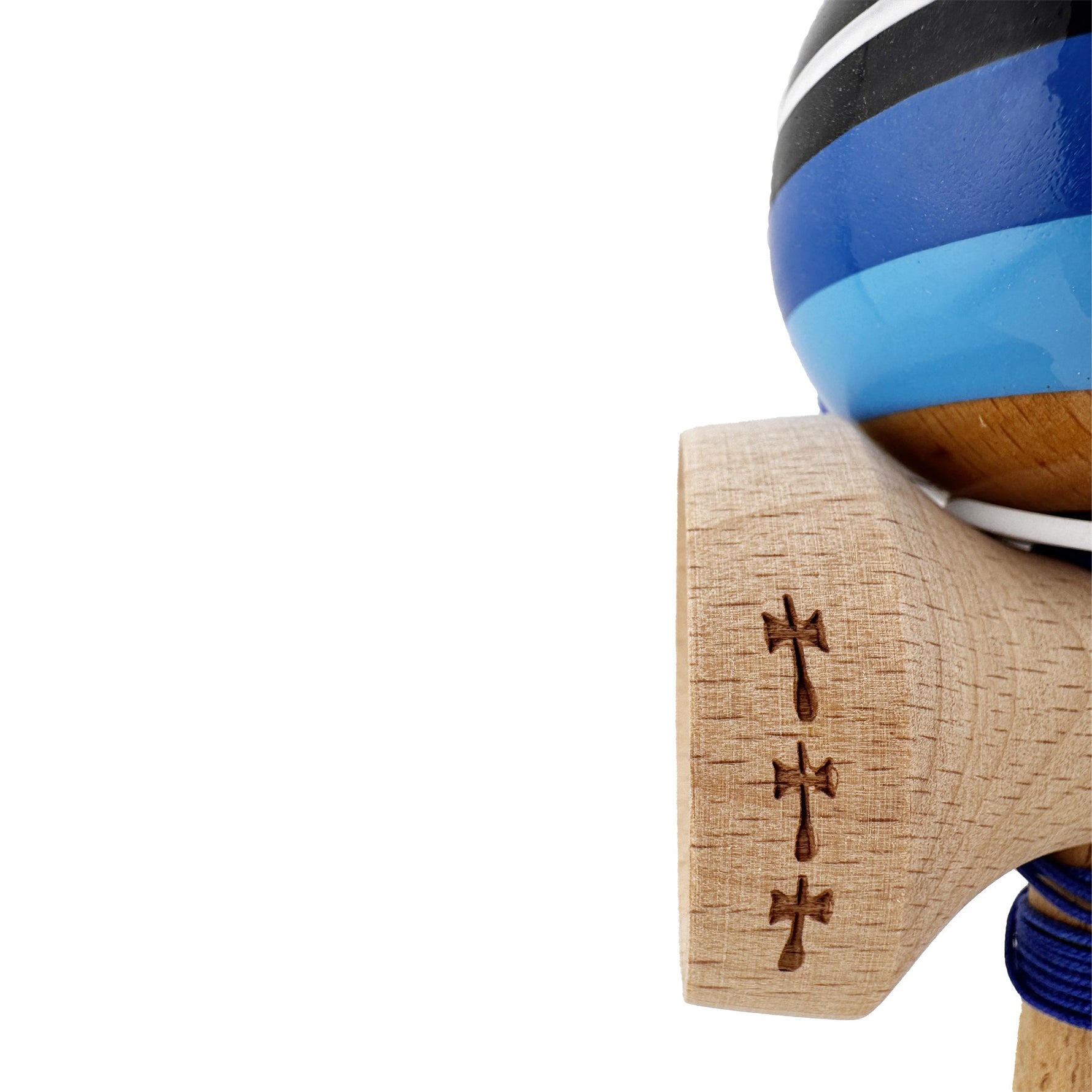 Kendama X Originala, Profesionala, Flippy, SATURN Blue Planet, Super Sticky cu Cupe Mari KING SIZE V3, Gaura in Baza,