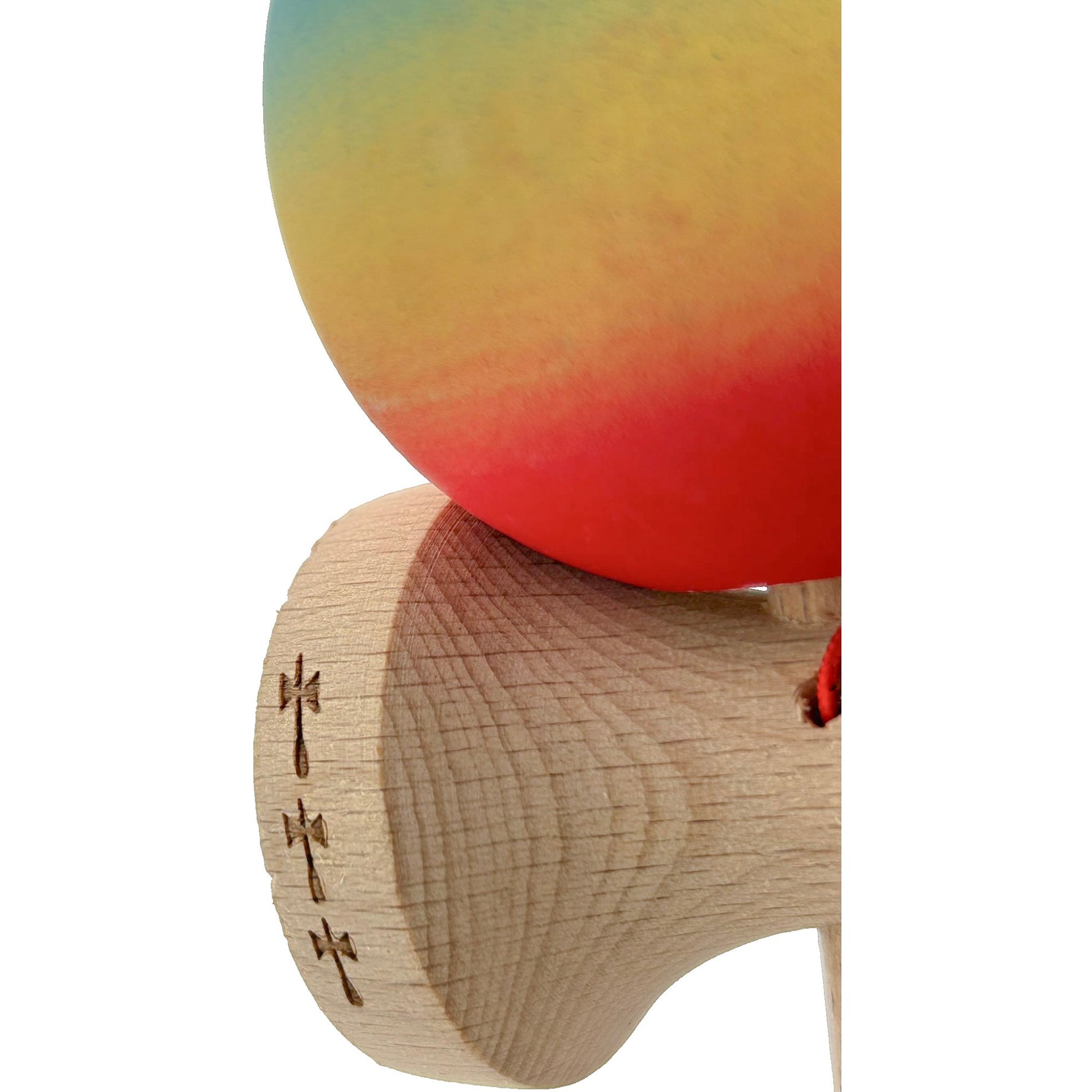 Kendama X Originala, Profesionala, Flippy, Big Cups V2, Rubber Grip cu Cupe Mari, Rulment Metalic cu Ata 55 cm,