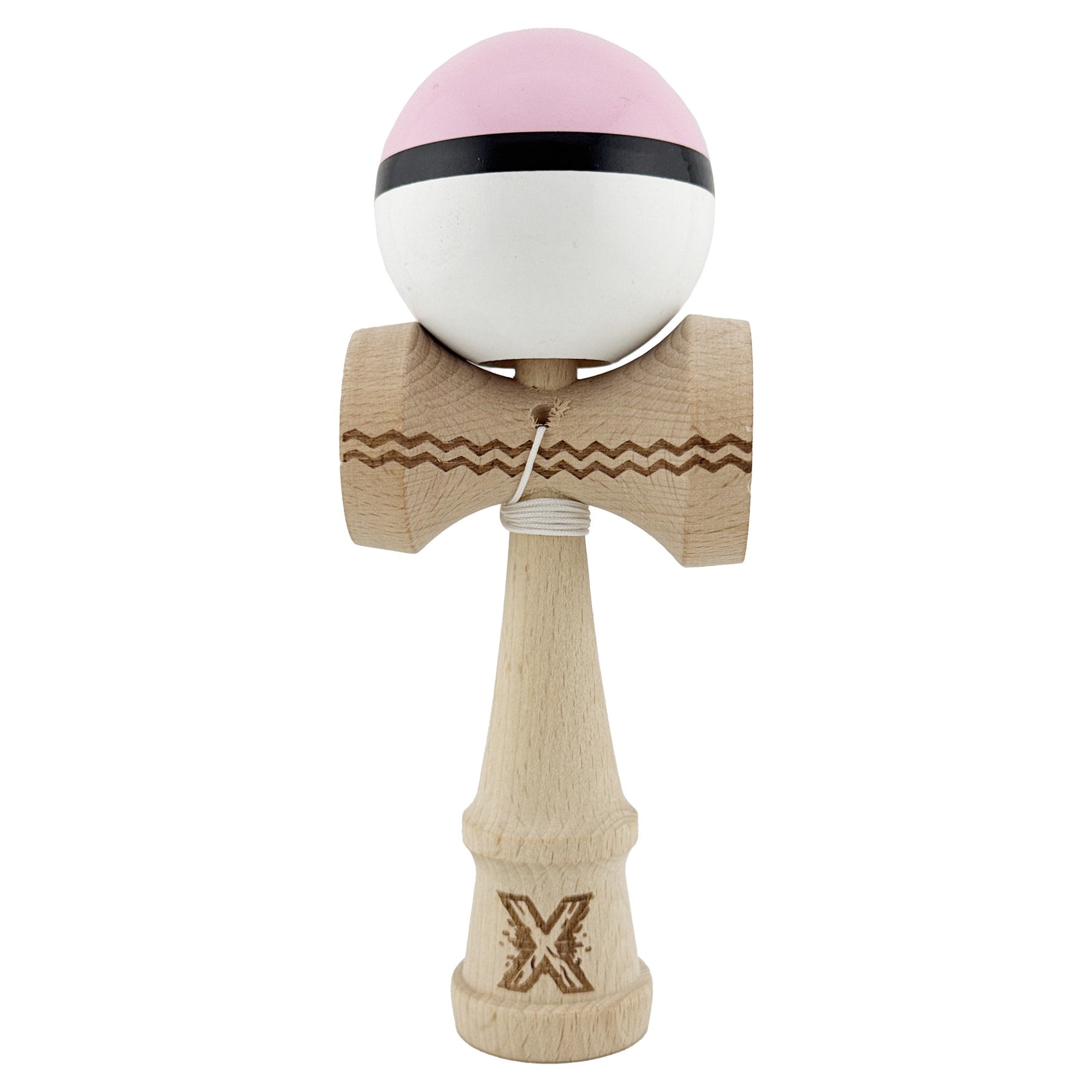 Kendama X Originala, Profesionala, Flippy, Gravata cu Cupe Mari V2, Super Sticky, Gaura in Baza, Rulment Metalic, din
