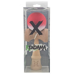 Kendama X Originala, Profesionala, Flippy, din Lemn, Rubber Grip, 18 cm, Gradient Rosu/Alb